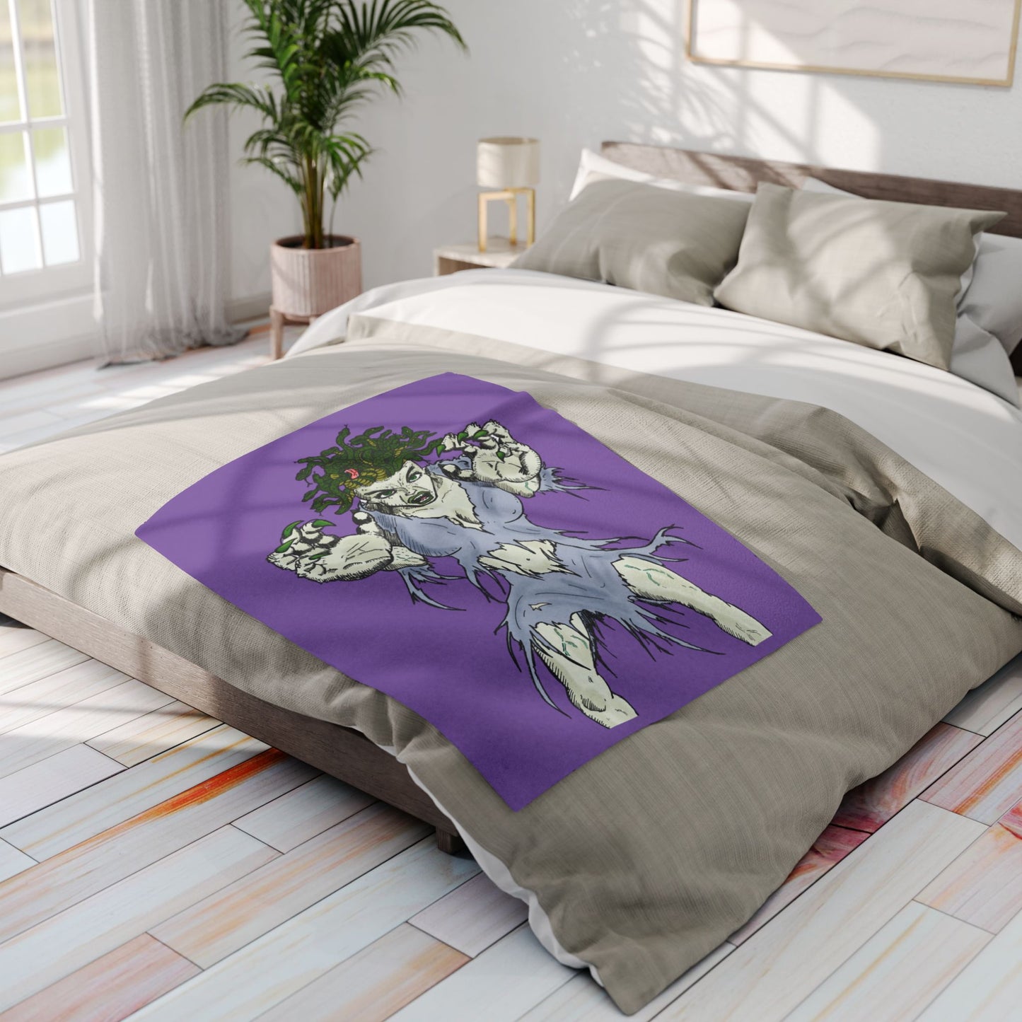 Medusa Assailing Arctic Fleece Blanket