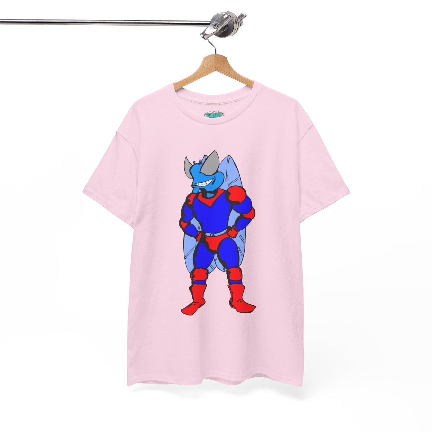 Astro-Fly Hero Graphic Tee - Blue & Red Superhero T-Shirt