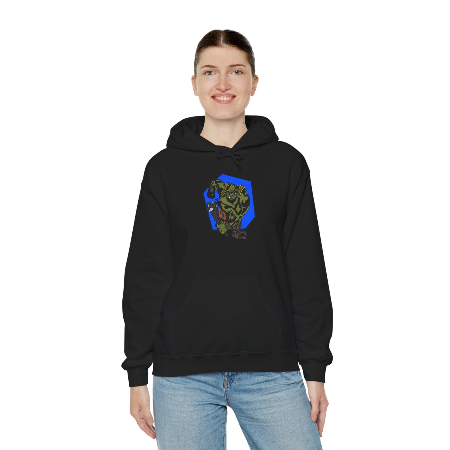 Heroic Monster Hooded Sweatshirt, Cozy Casual, Gift for Gamer, Geek Wear, Unisex Hoodie, Birthday Present, Halloween Style