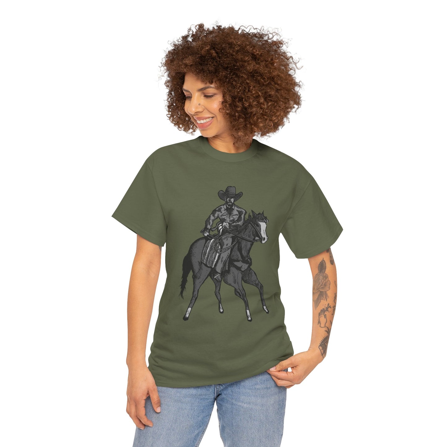 Cowboy on Horseback T‑Shirt — Vintage Western Rodeo Tee