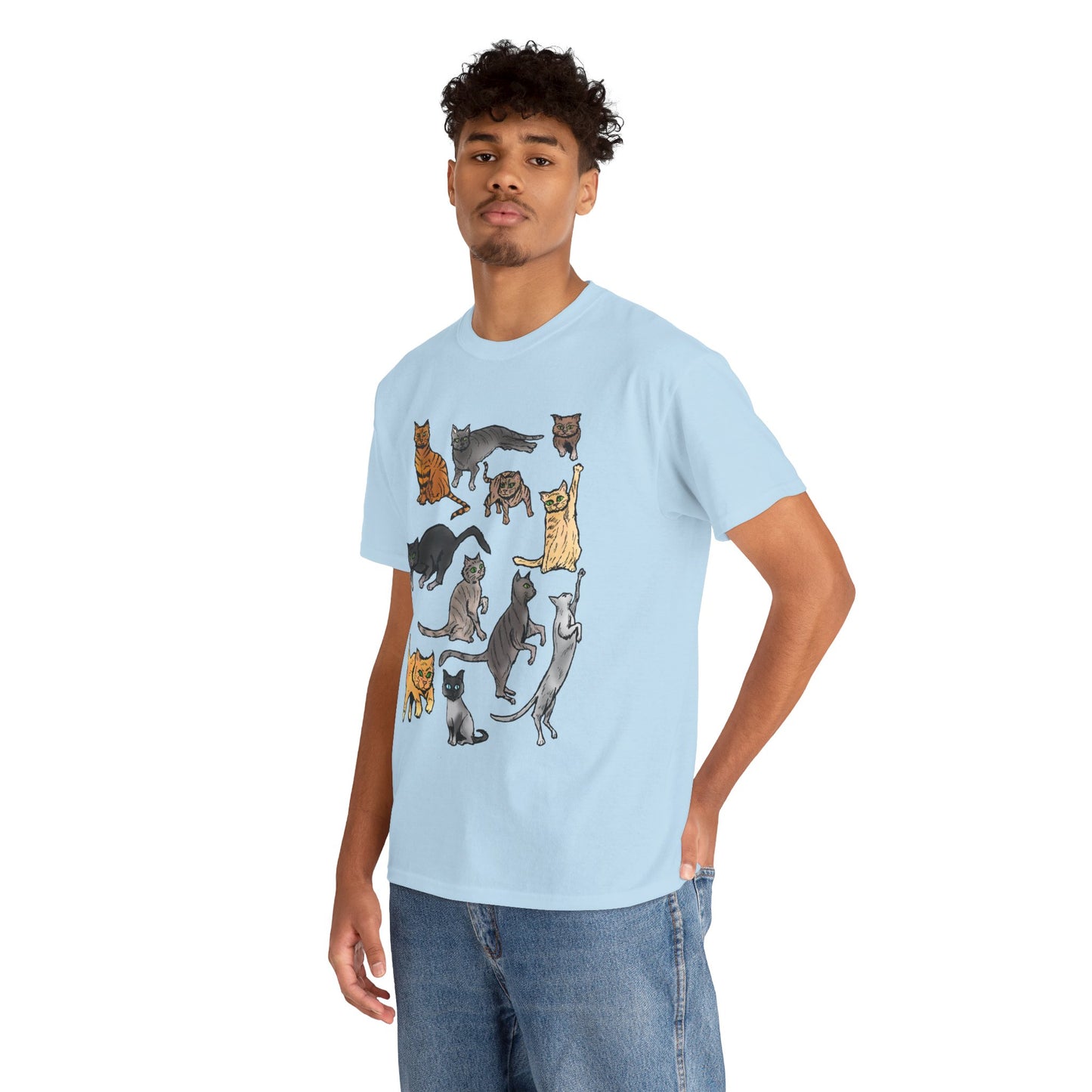 Cats Collage T-Shirt — Cute Cat Illustration Tee for Cat Lovers