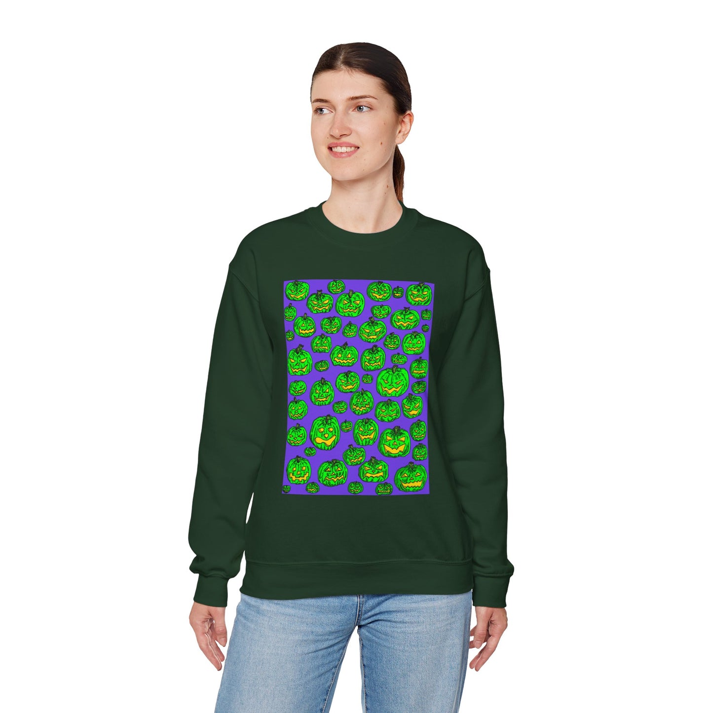 Halloween Pumpkin Crewneck Sweatshirt