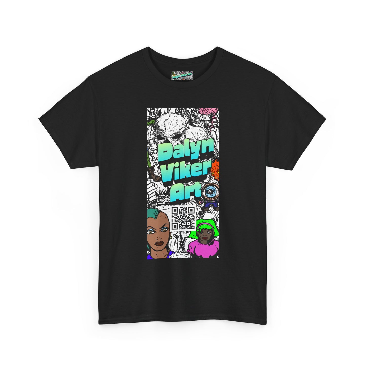 Graphic Art T-Shirt — "Dalyn Viker Art" Vertical Collage Tee