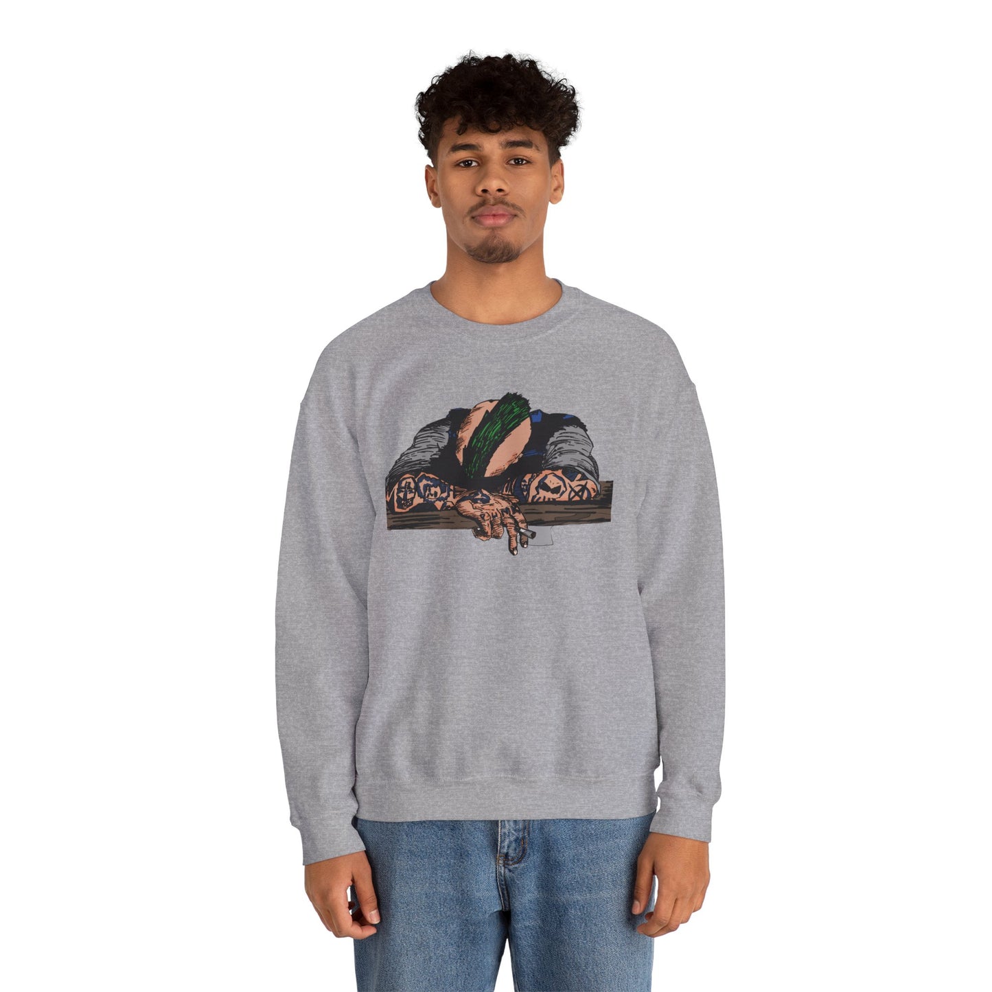 Punk and Done Artistic Unisex Crewneck Sweatshirt - Cozy Vibes