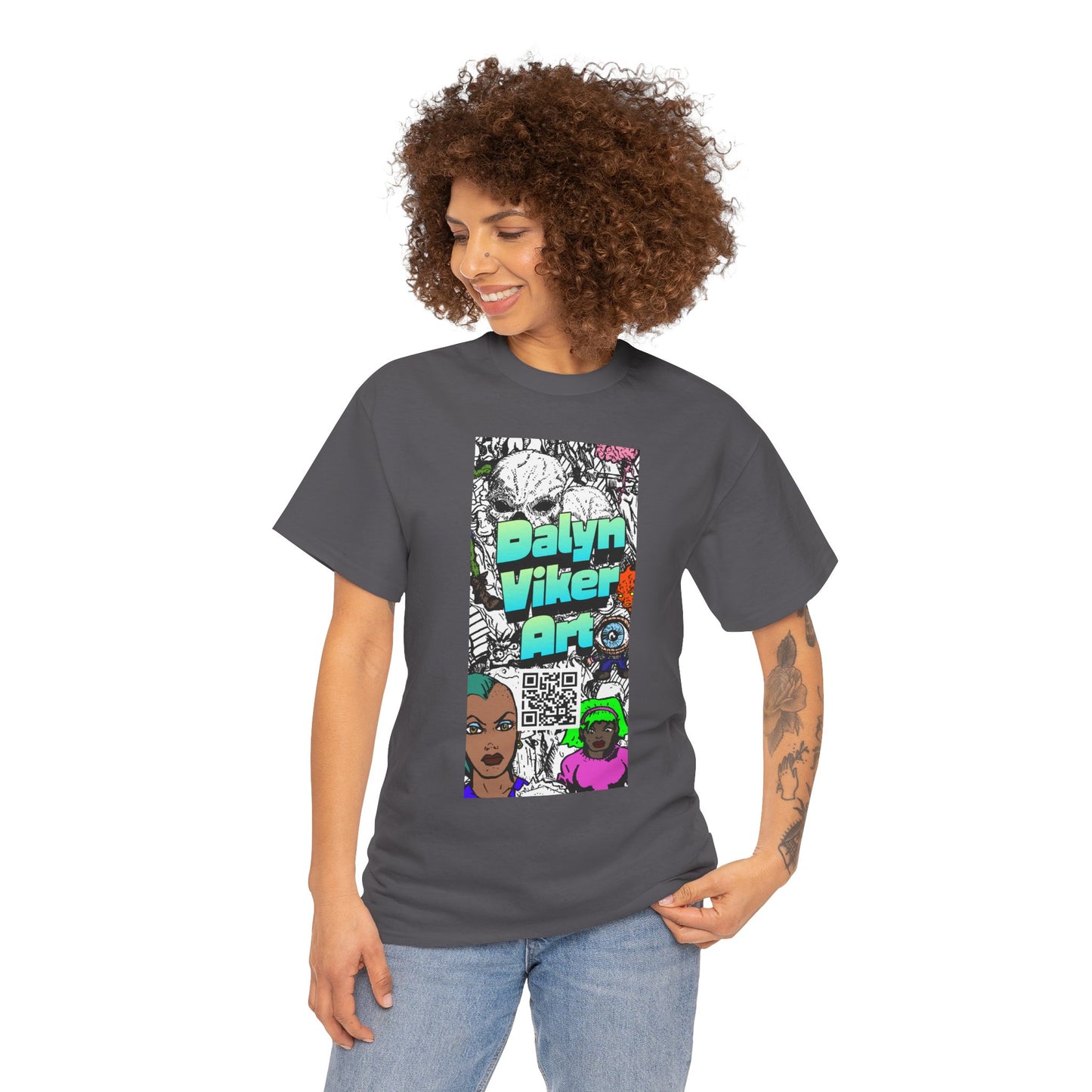 Graphic Art T-Shirt — "Dalyn Viker Art" Vertical Collage Tee