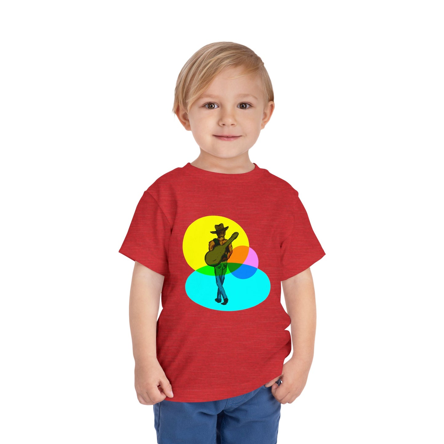 Toddler Tee — Colorful Cowboy Guitar Kids Shirt