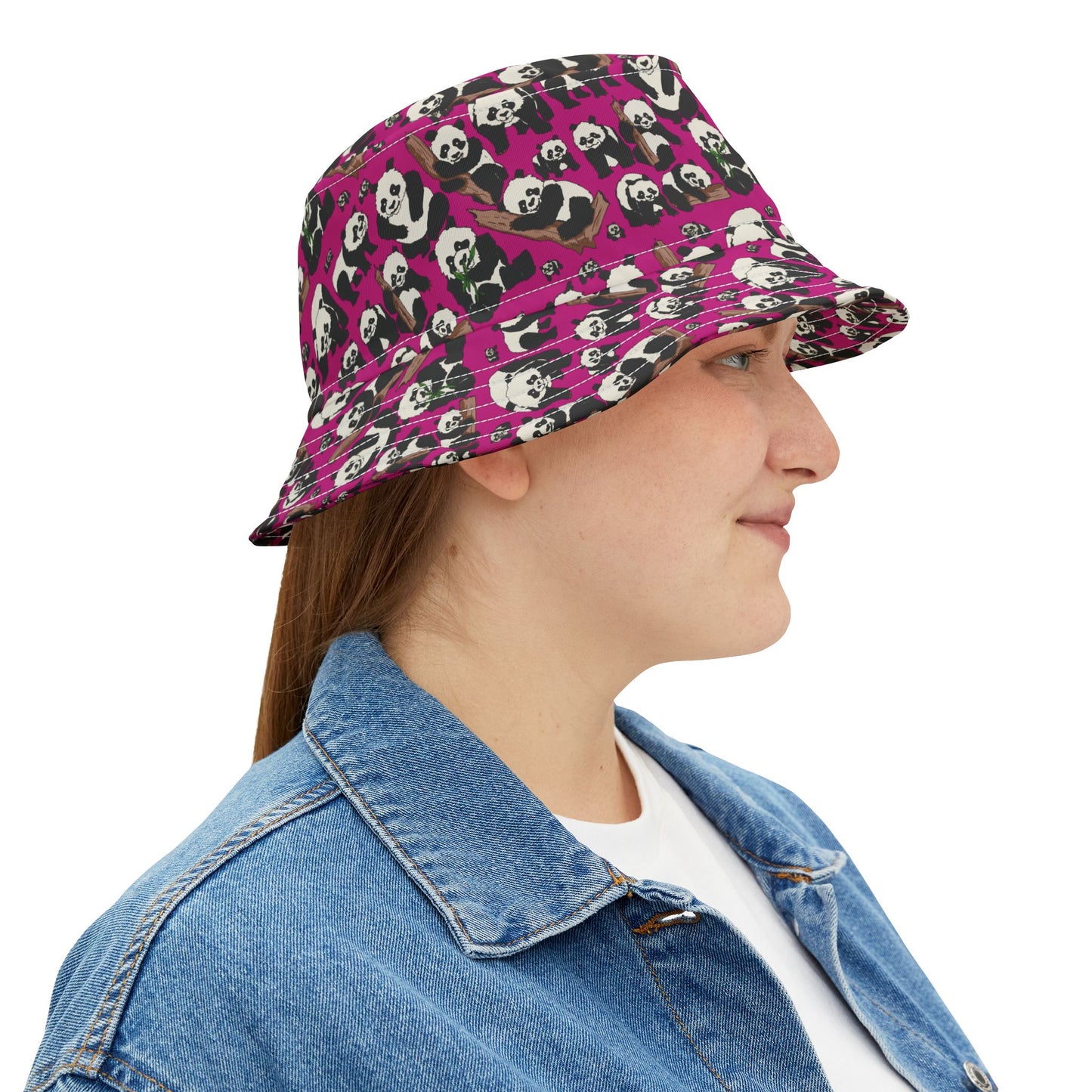 Cute Panda Pattern Bucket Hat, Trendy Summer Accessory, Perfect for Beach Days, Outdoor Festivals, Casual Outings