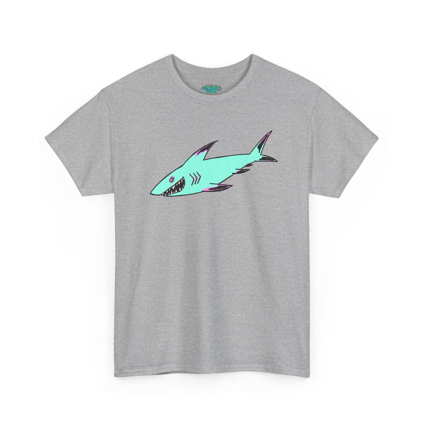 Cool Shark Graphic Unisex Heavy Cotton Tee, Ocean Lover Shirt, Beachwear, Casual Everyday Tee, Gift for Sharks Fans