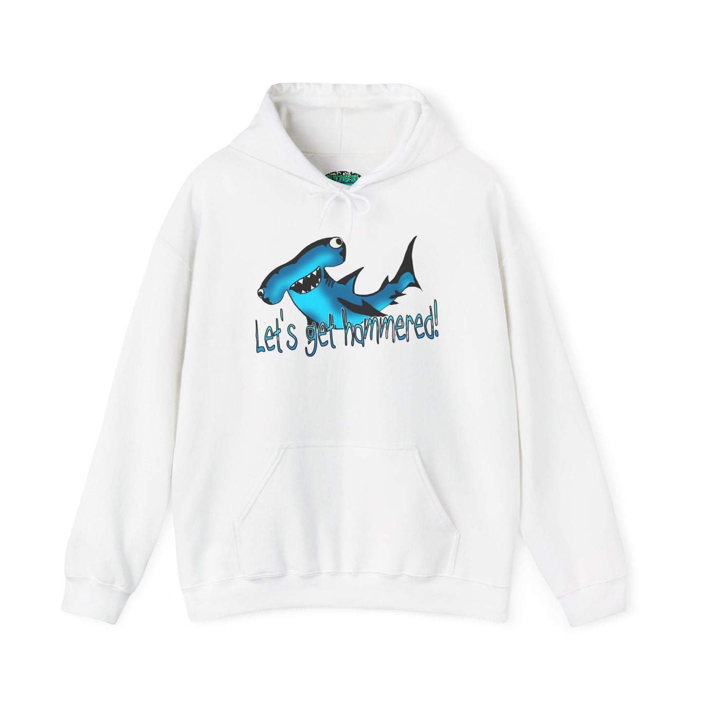 Let's Get Hammered Shark-Themed Unisex Hoodie: Let's Get Fin-tastic, Casual Wear, Gift for Ocean Lovers, Beach Party, Summer Fun