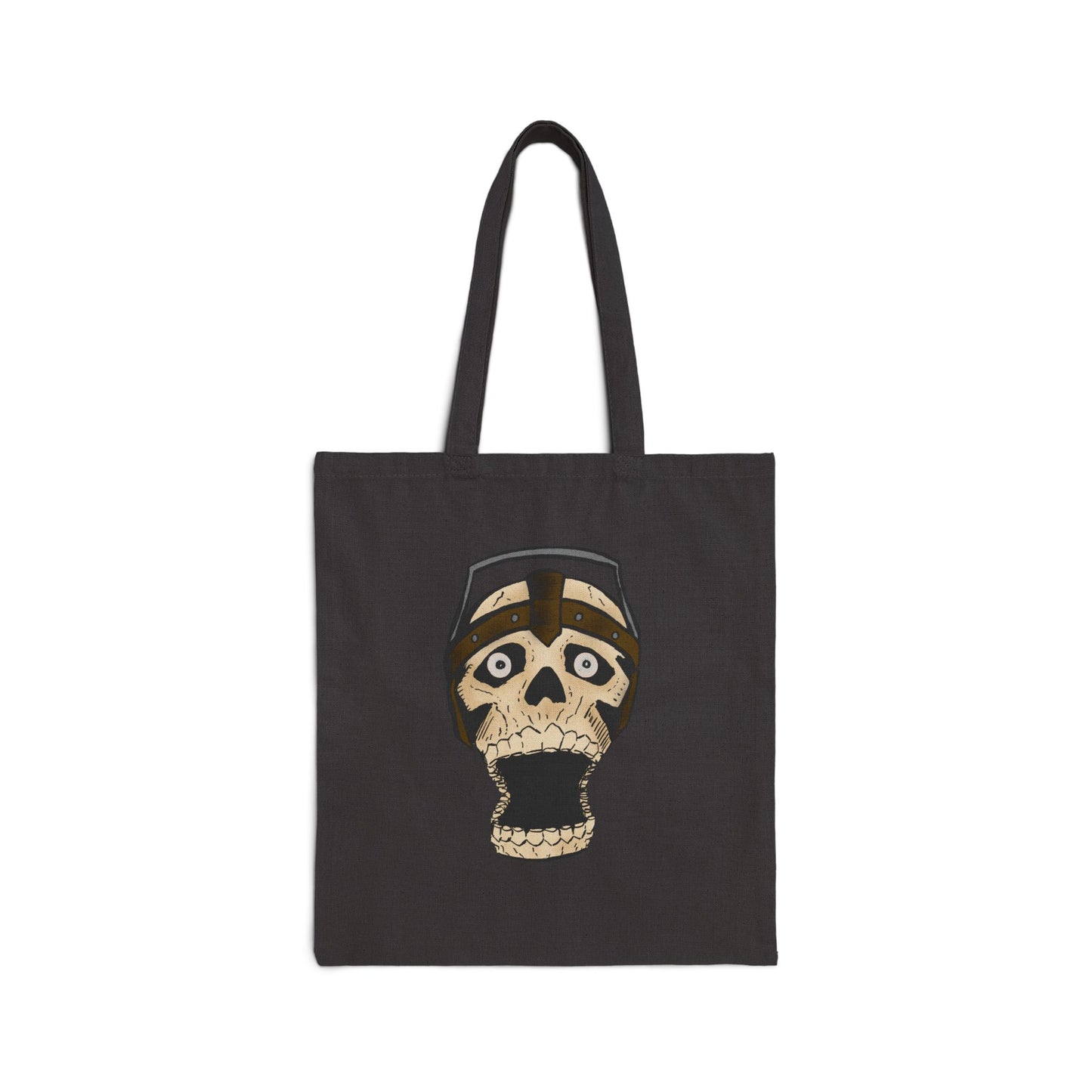 Electric Screaming Skull Cotton Canvas Tote Bag