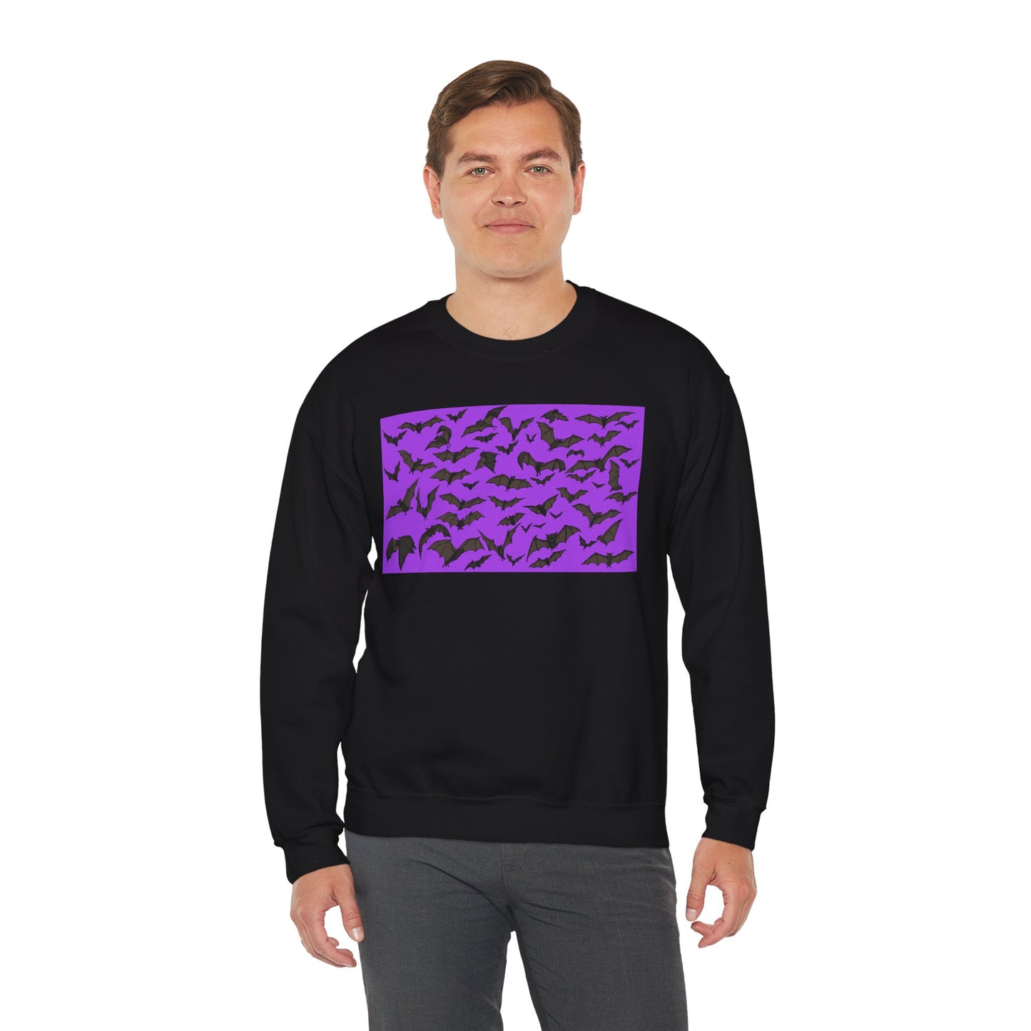 Spooky Bat Crewneck Sweatshirt for Halloween
