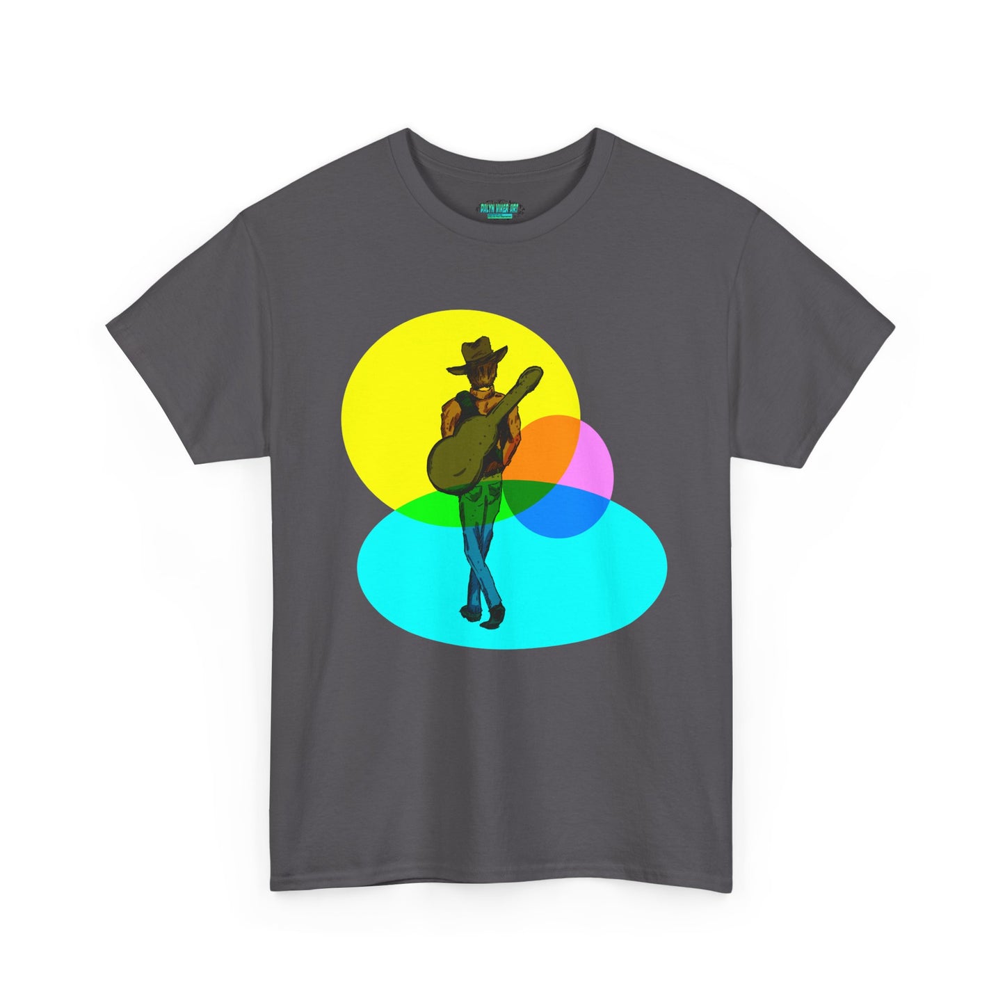 Cowboy Guitar Tee — Colorful Music T‑Shirt