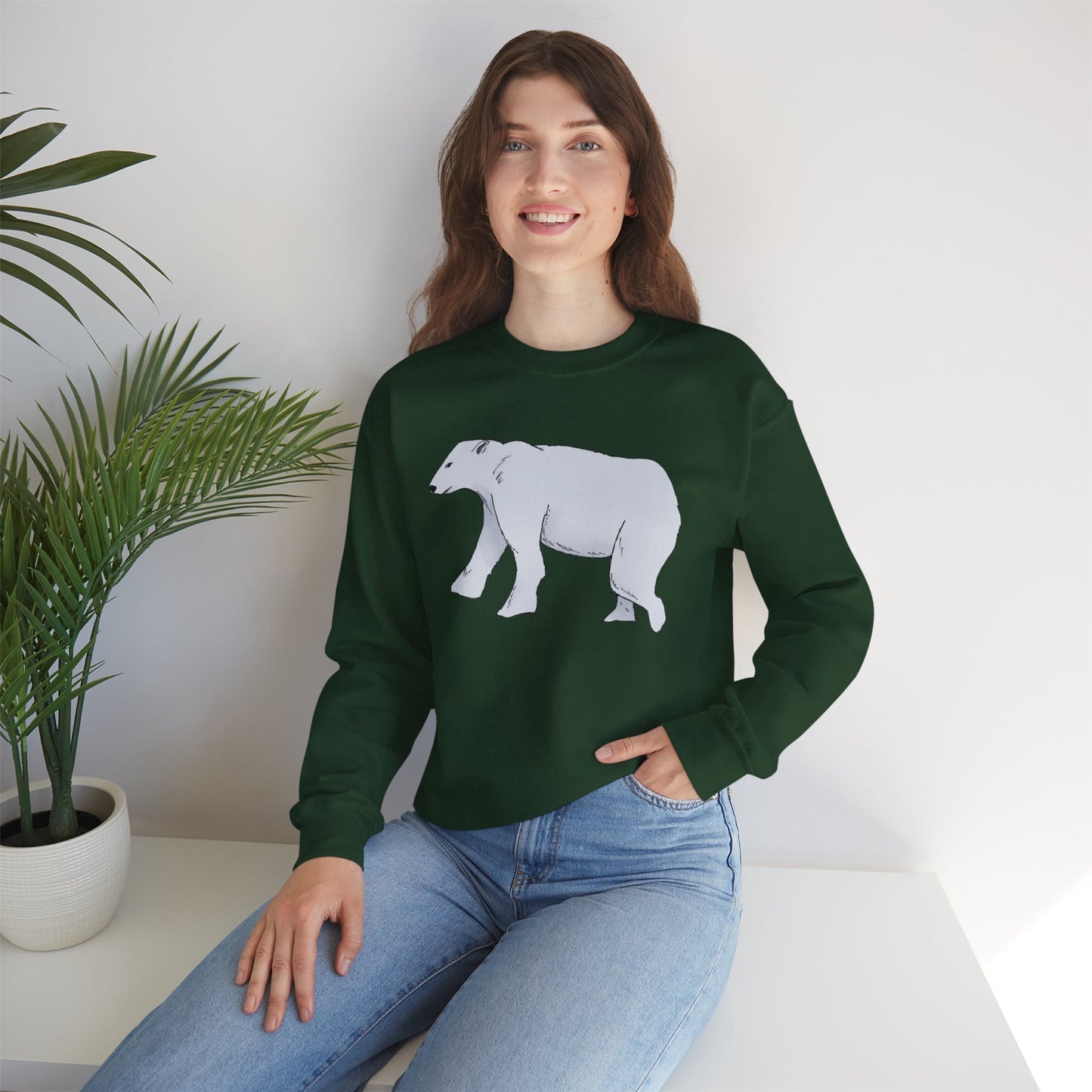 Cozy Polar Bear Crewneck Sweatshirt