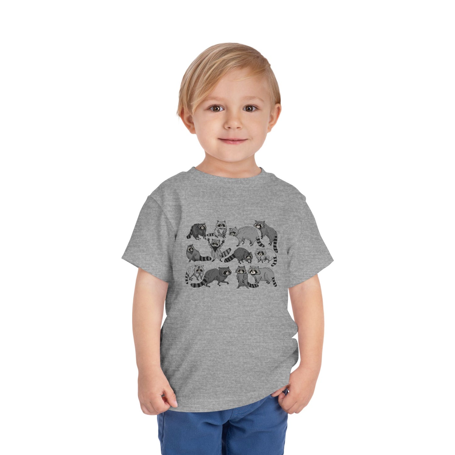 Toddler Tee — Playful Woodland Raccoon Crew Cute Kids Shirt