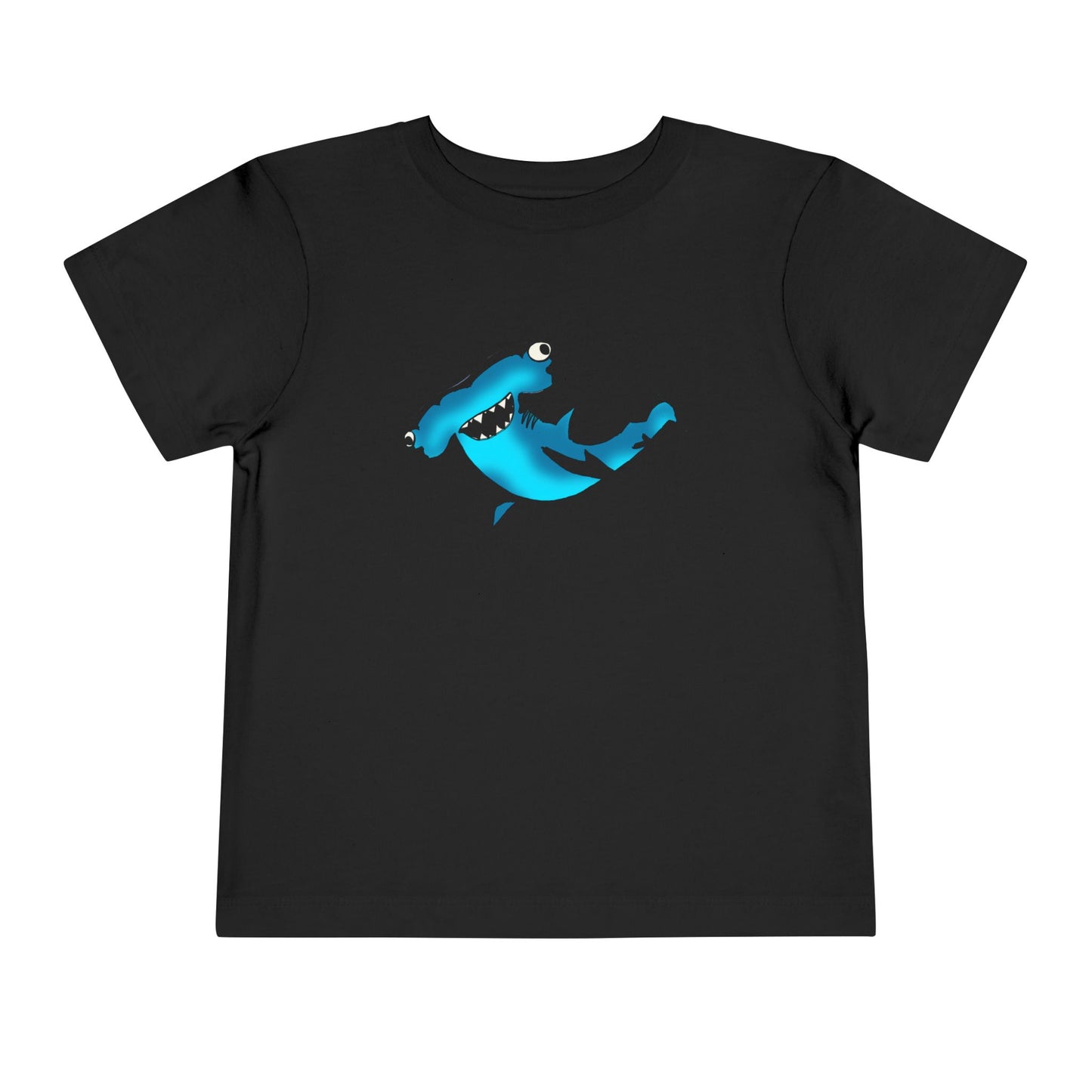 Toddler Shark Tee - Cute Blue Harley Hammerhead Graphic Kids Short Sleeve Shirt