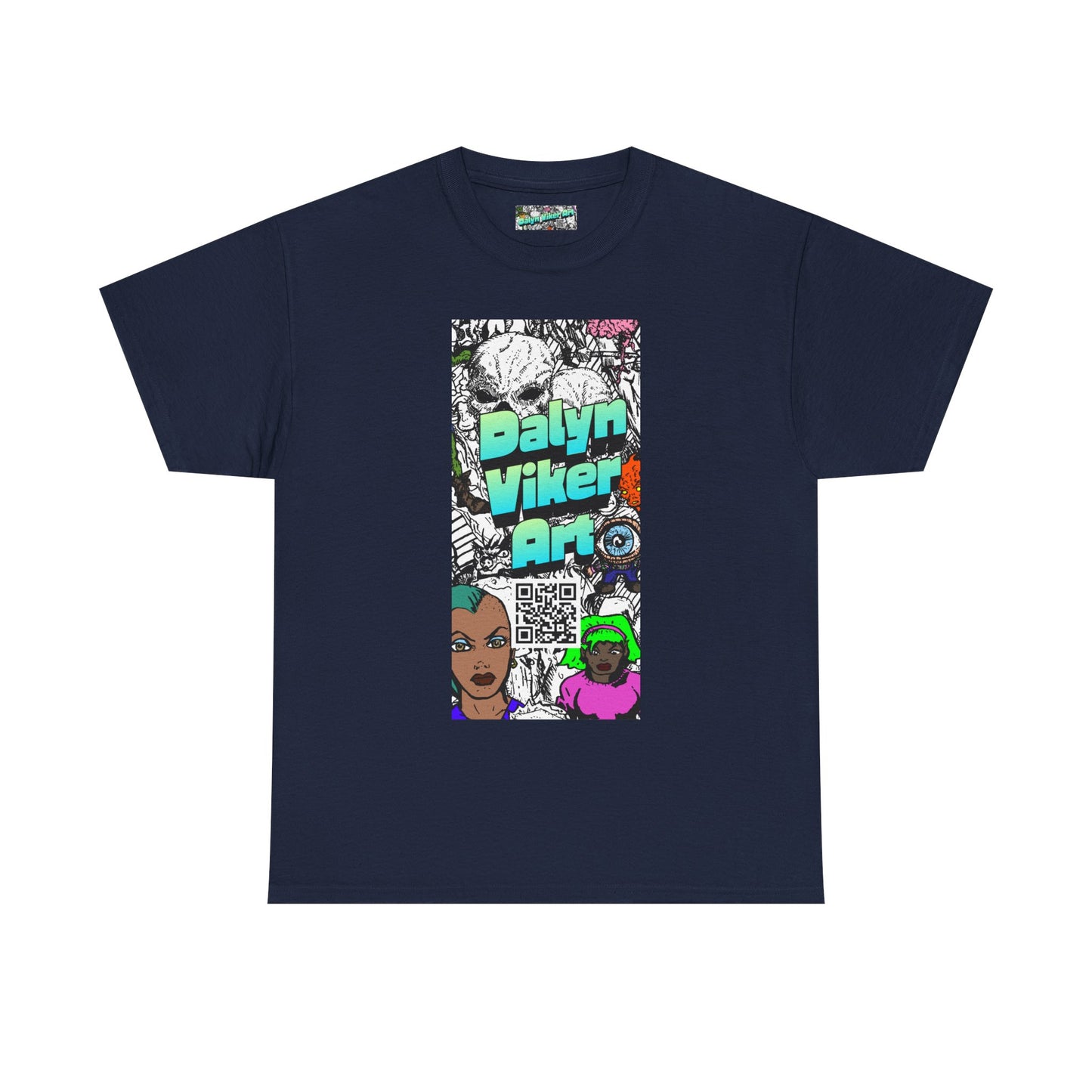 Graphic Art T-Shirt — "Dalyn Viker Art" Vertical Collage Tee