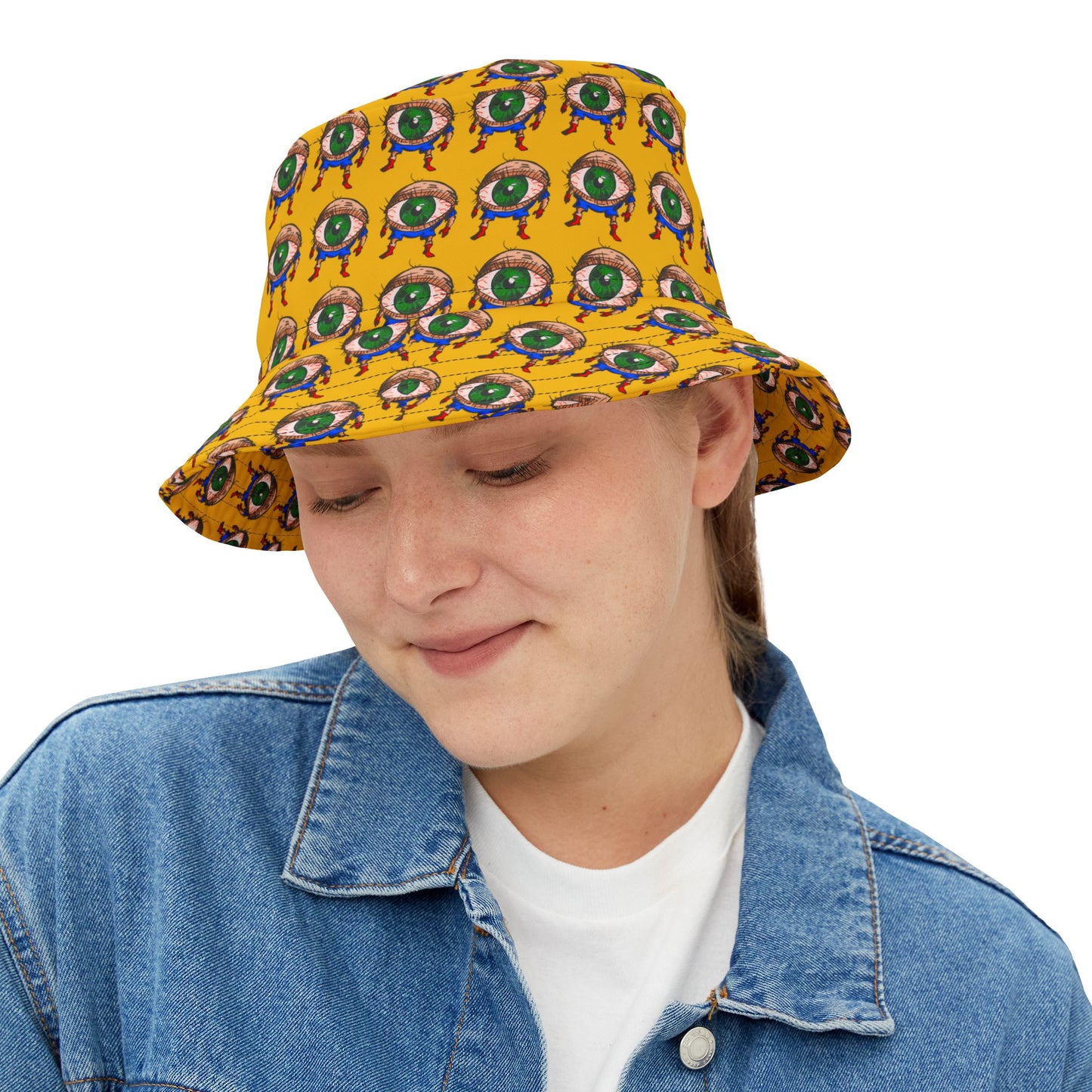 Terrif-EYE-ing Colorful Cartoon Eye Bucket Hat – Fun Summer Accessory