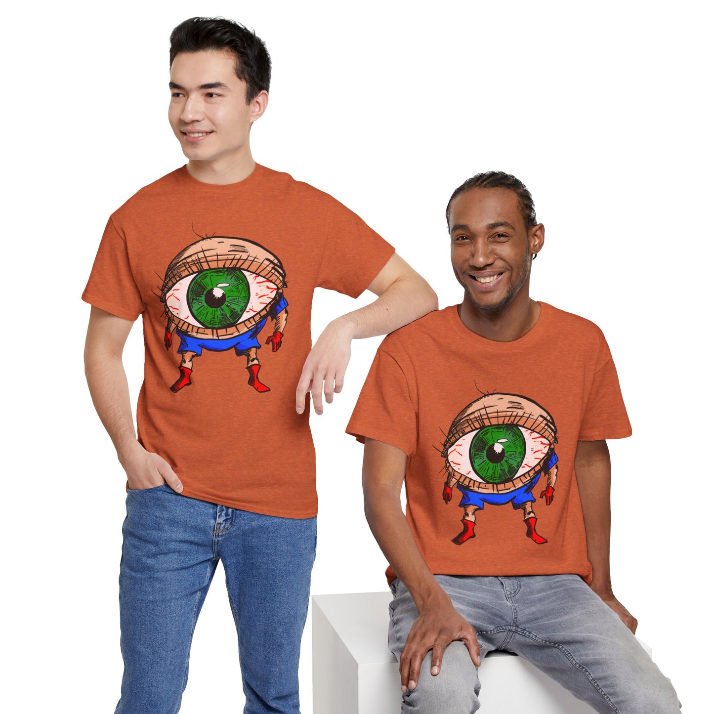 Terrif-EYE-ing - Whimsical Unisex Heavy Cotton Tee with Eye Design