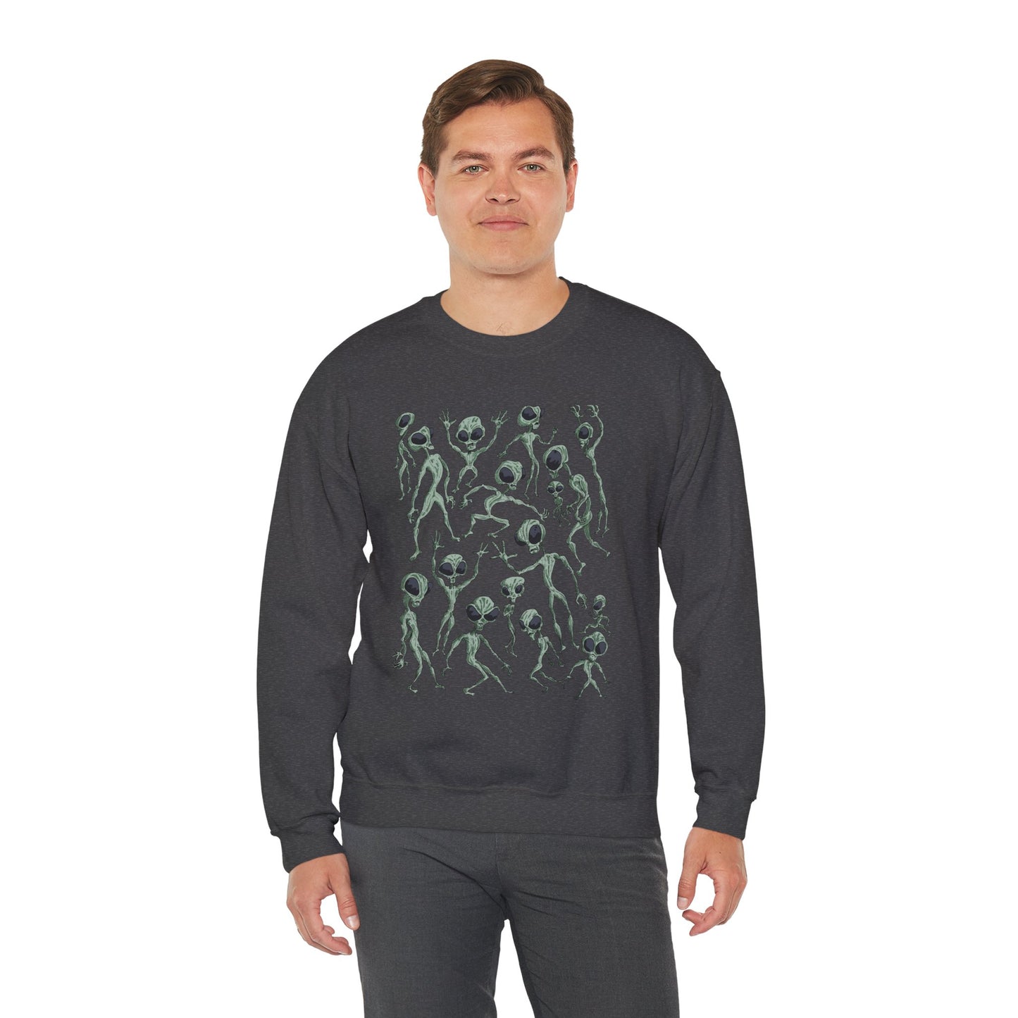 Alien Dance Party Crewneck Sweatshirt – Unisex Heavy Blend