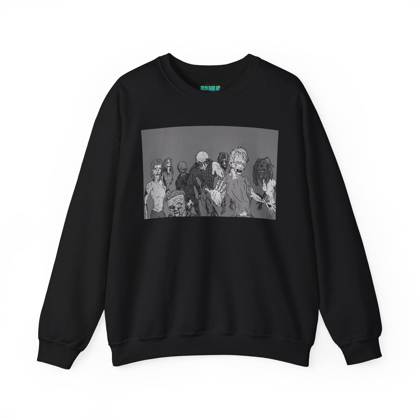 Vintage Zombie Horror Crewneck Sweatshirt - Unisex Heavy Blend™