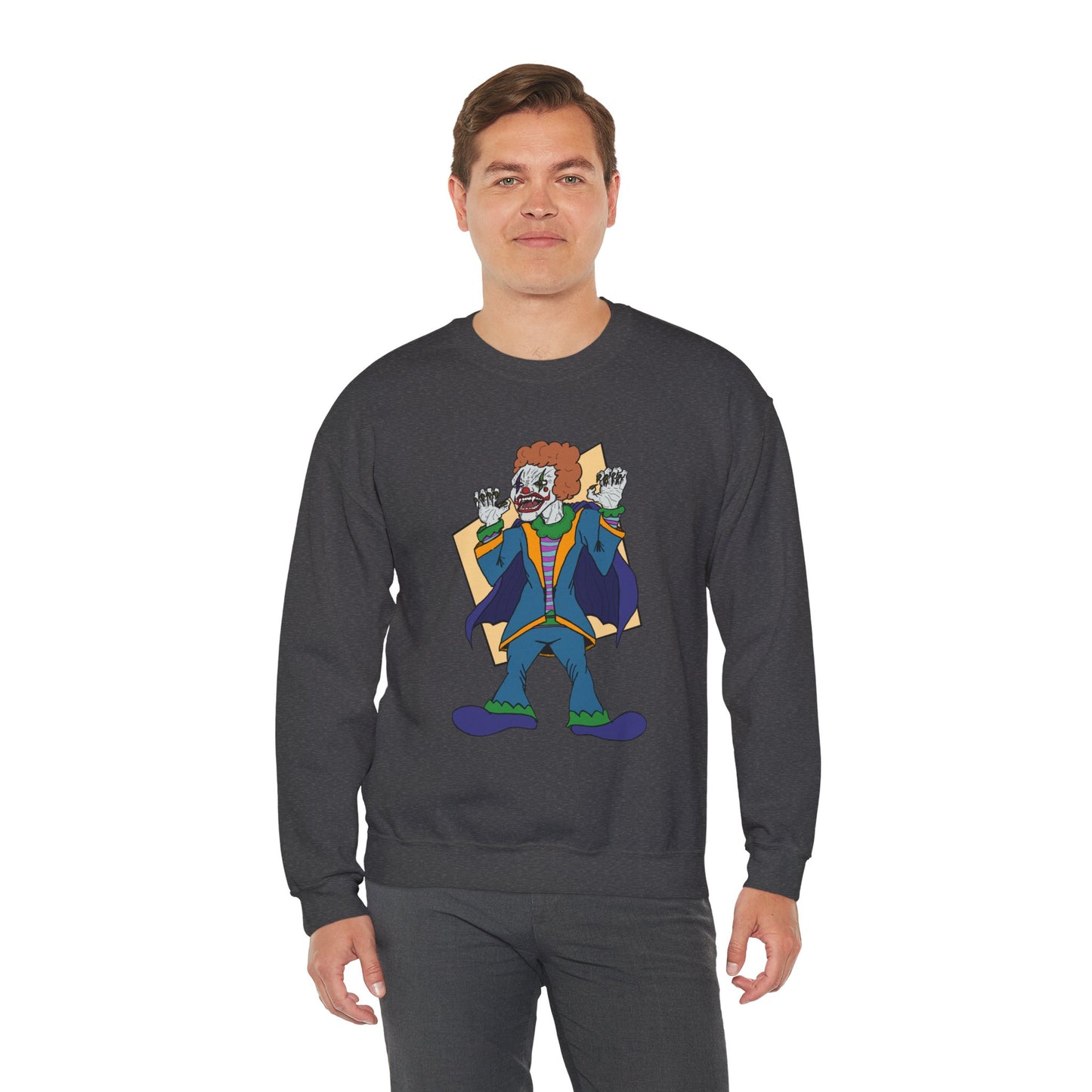 Vampire Clown Funny Horror-Inspired Unisex Crewneck Sweatshirt