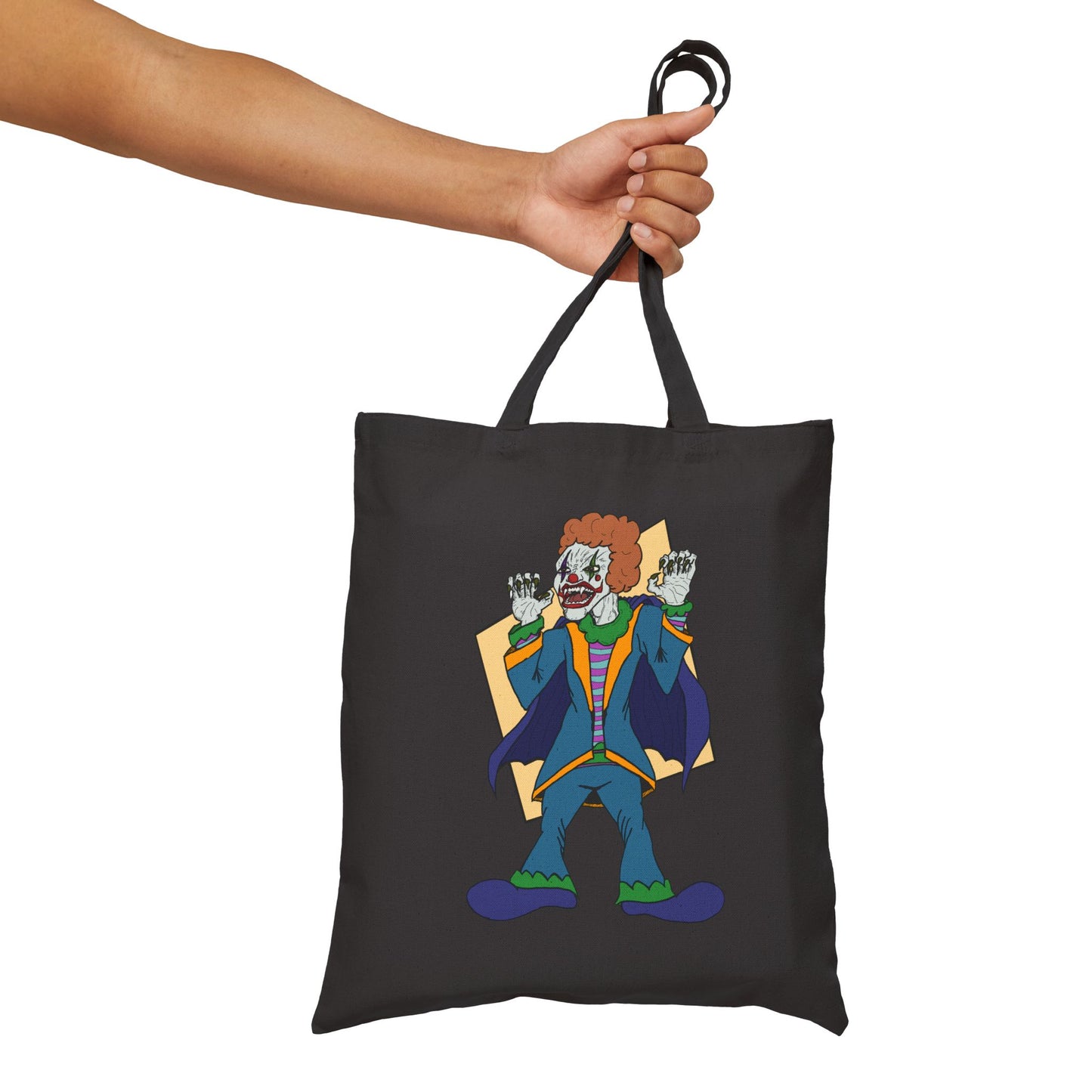 Canvas Tote Bag - Vampire Clown Horror Design