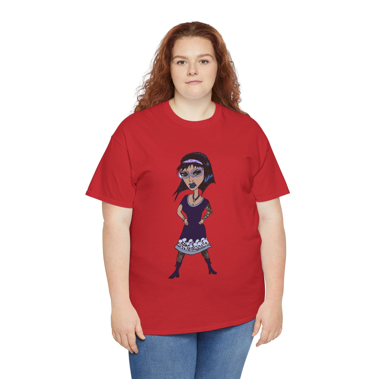 Gothic Doll T-Shirt — Retro Vampire Girl Graphic Tee