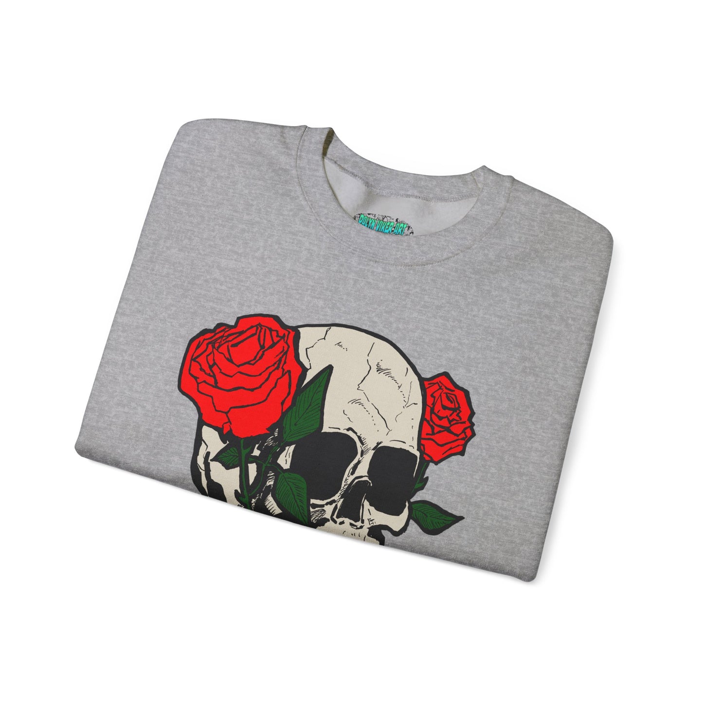 Skull and Roses Crewneck Sweatshirt