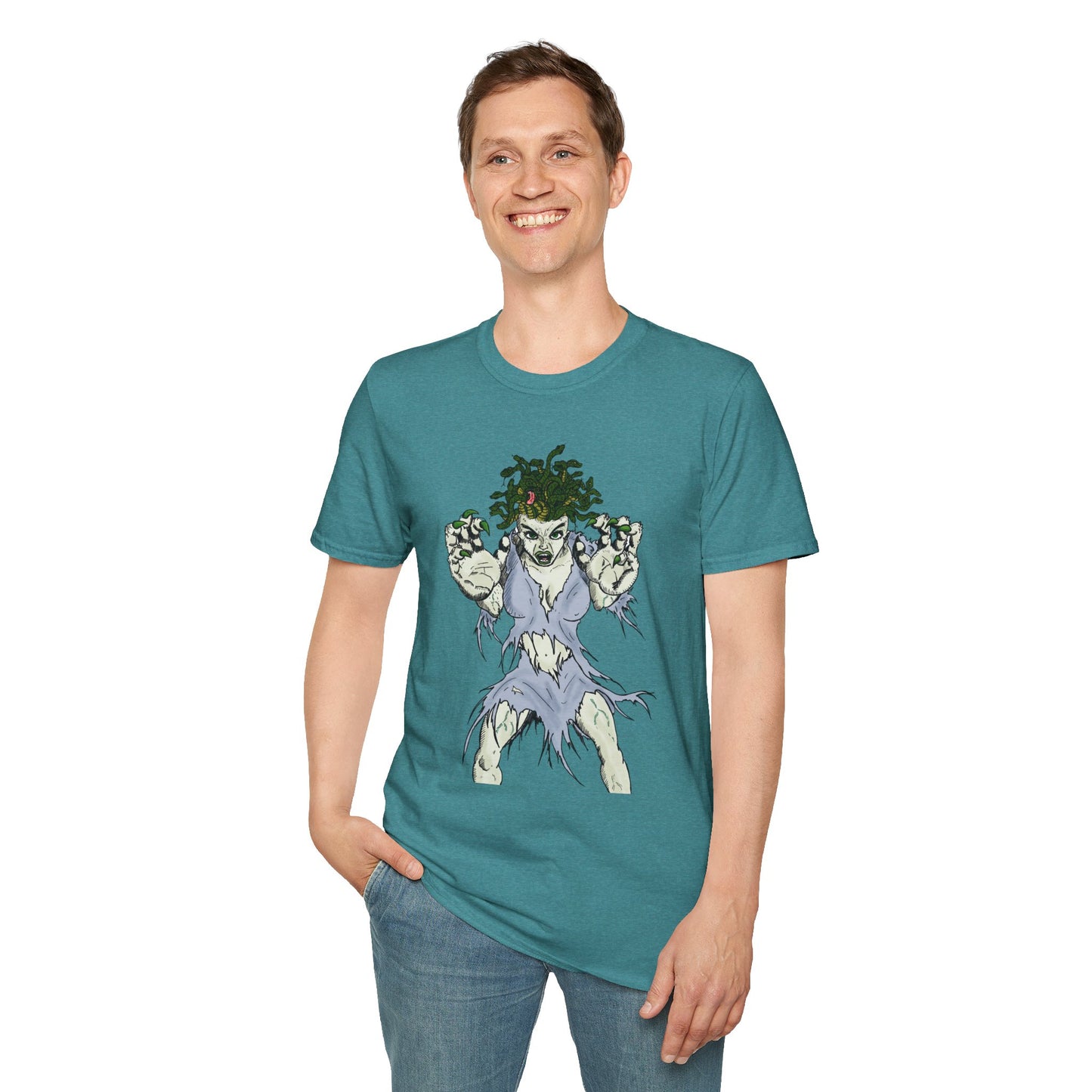 Medusa Assailing Unisex T-Shirt - Mythological Monster Dalyn Viker Art