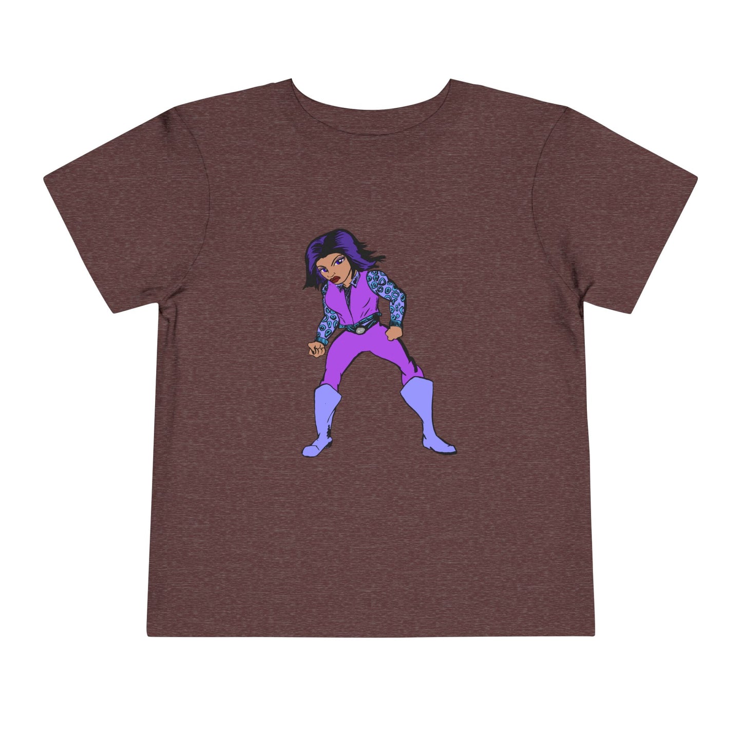 Toddler Tee — Purple Superstar Heroine Graphic Shirt