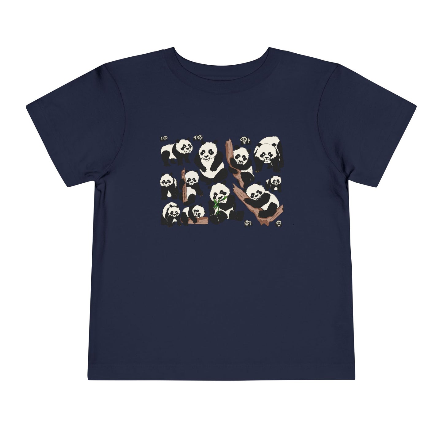 Panda Faces Toddler Tee — Cute Cartoon Panda Print