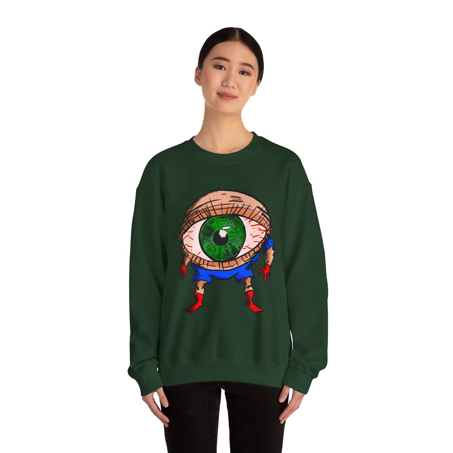 Terrif-EYE-ing Unique Cartoon Eye Sweatshirt - Unisex Heavy Blend™