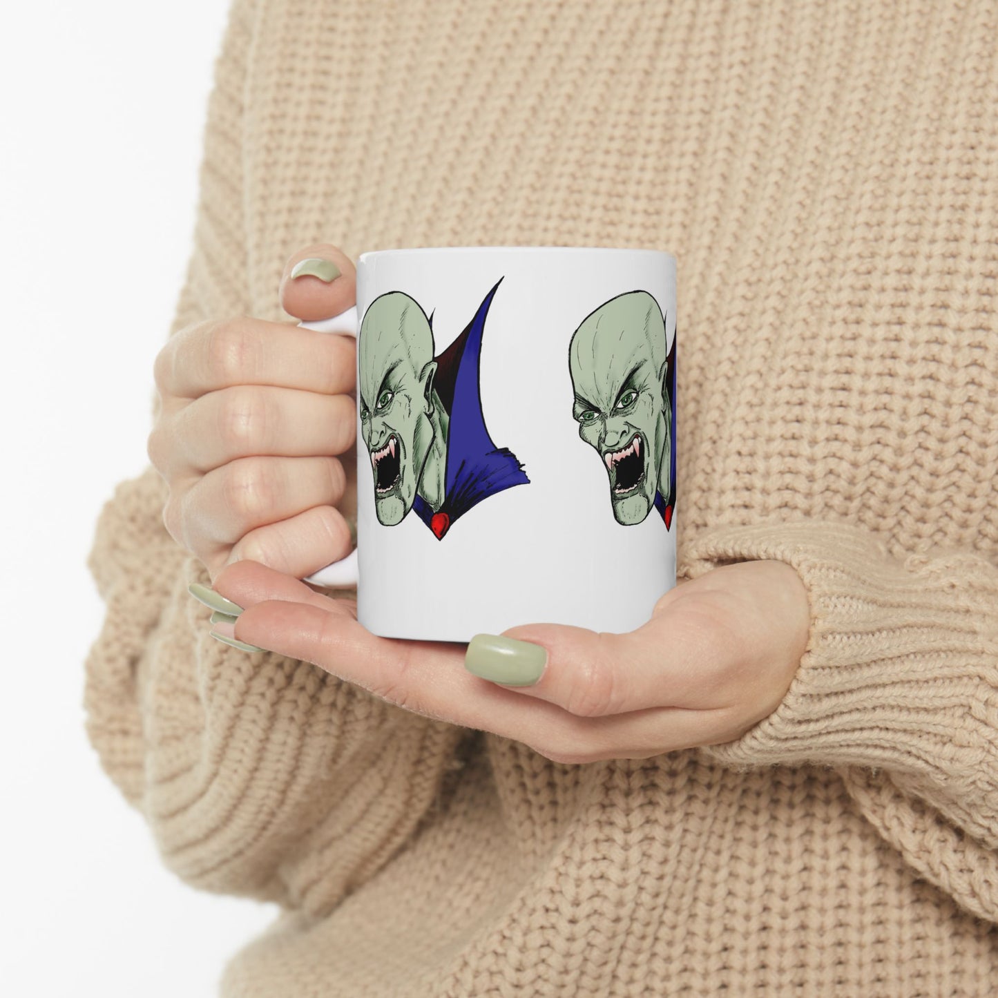 Bloodsucking Vampire Ceramic Mug, (11oz)