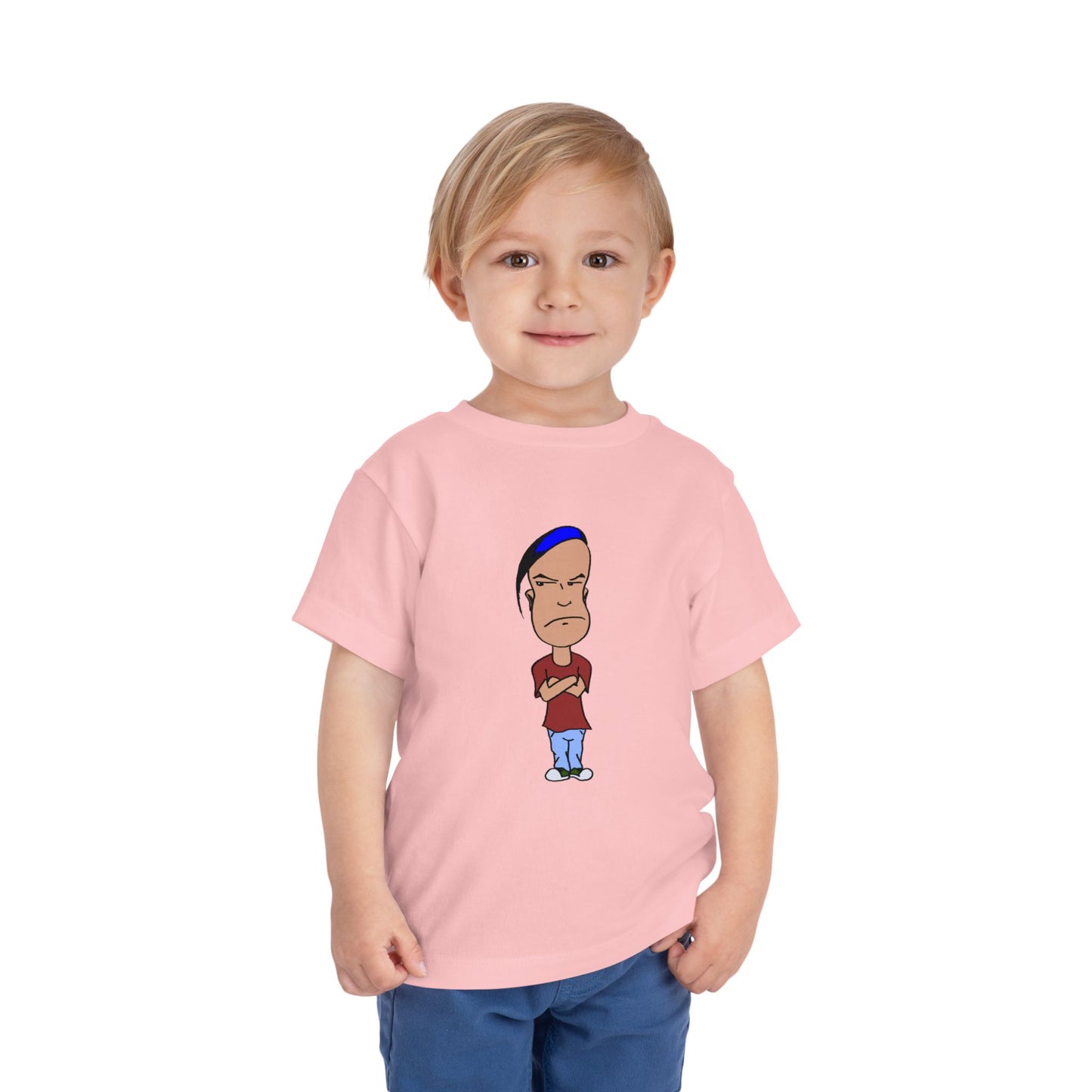 Smug Grumpy Kid Cartoon Toddler Tee