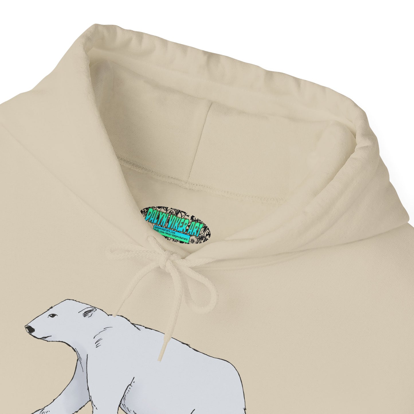 Cozy Polar Bear Hoodie - Warm Winter Fashion, Unisex Sweatshirt, Gift for Animal Lovers, Perfect for Cold Days, Cute Outdoor Wear