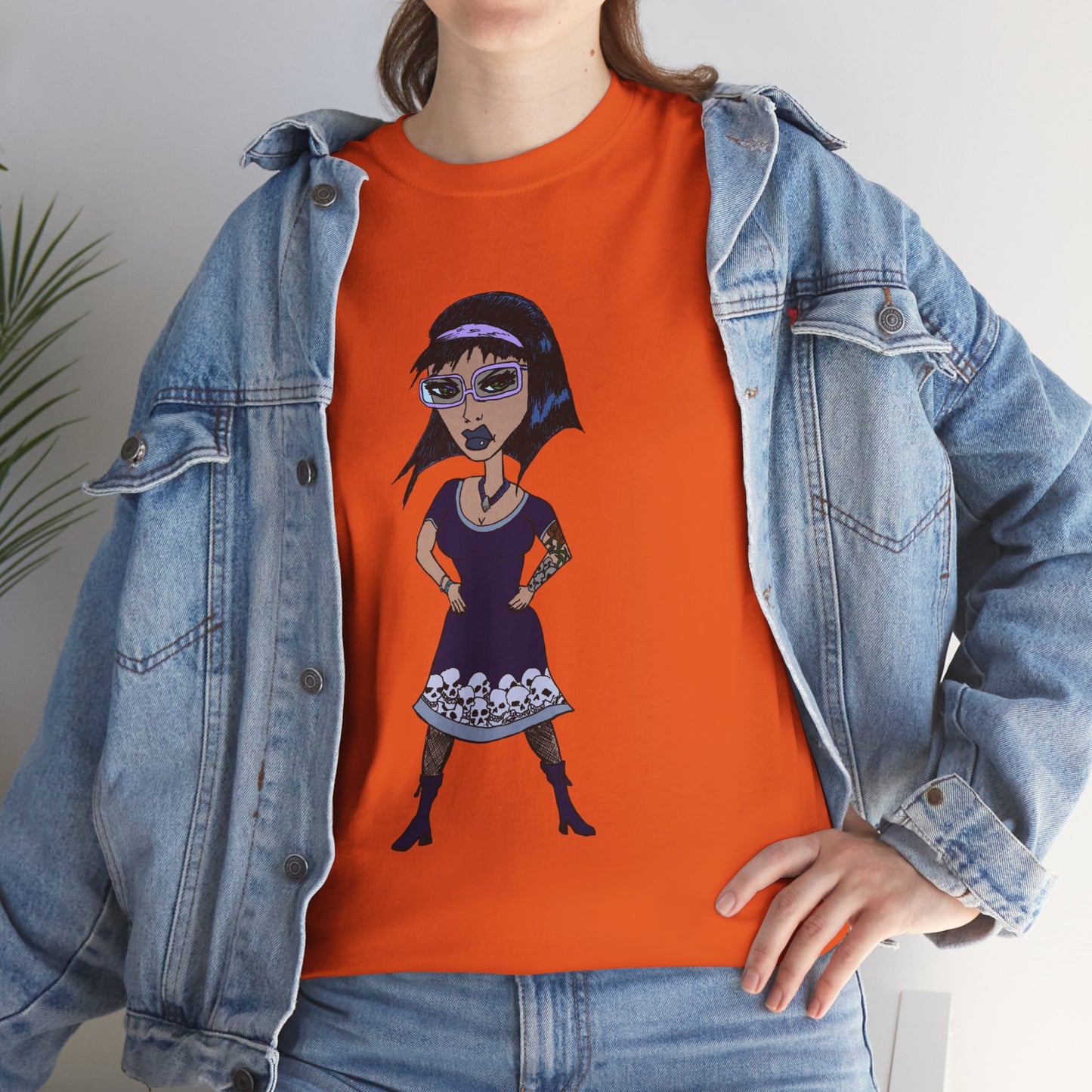 Gothic Doll T-Shirt — Retro Vampire Girl Graphic Tee