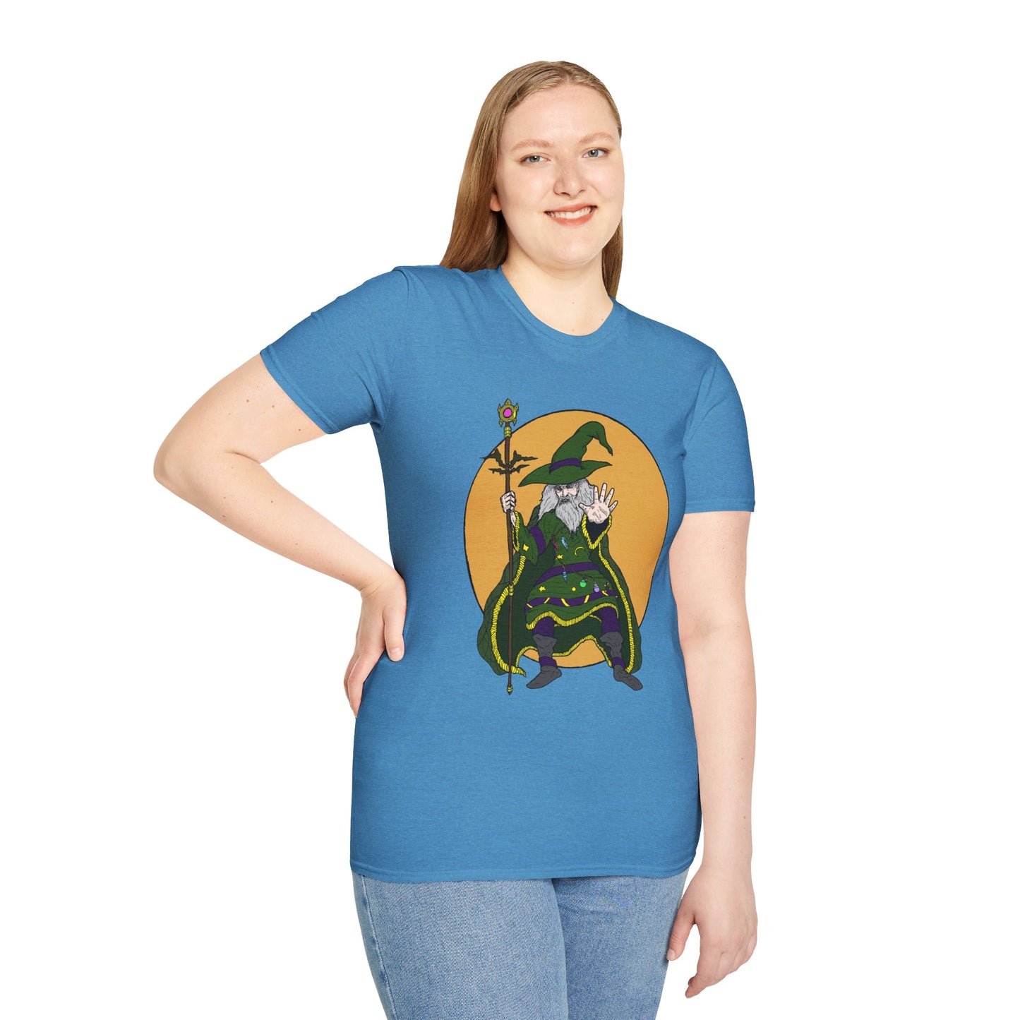 Wizard Staff Unisex T-Shirt - Magical Sorcerer Fantasy Tee