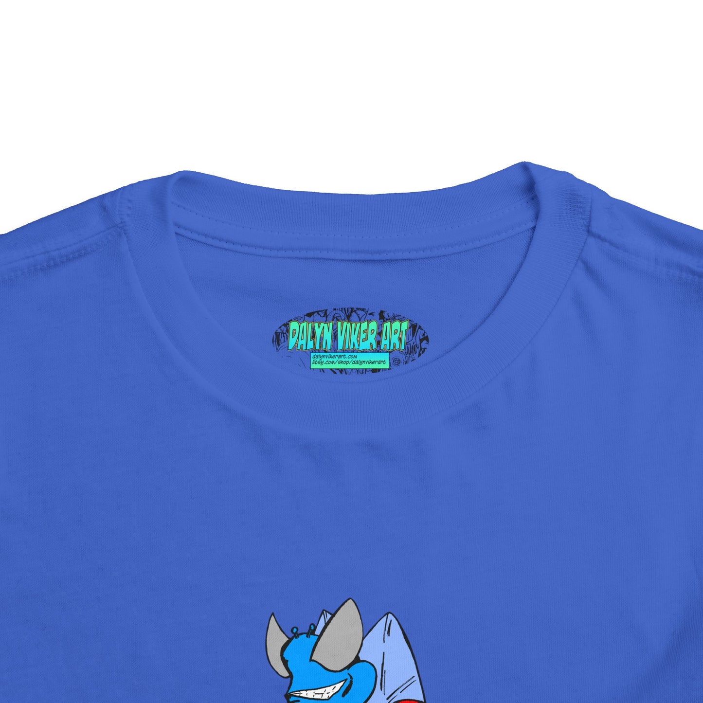 Astro-Fly Toddler Tee — Brave Blue Superhero Bug Graphic