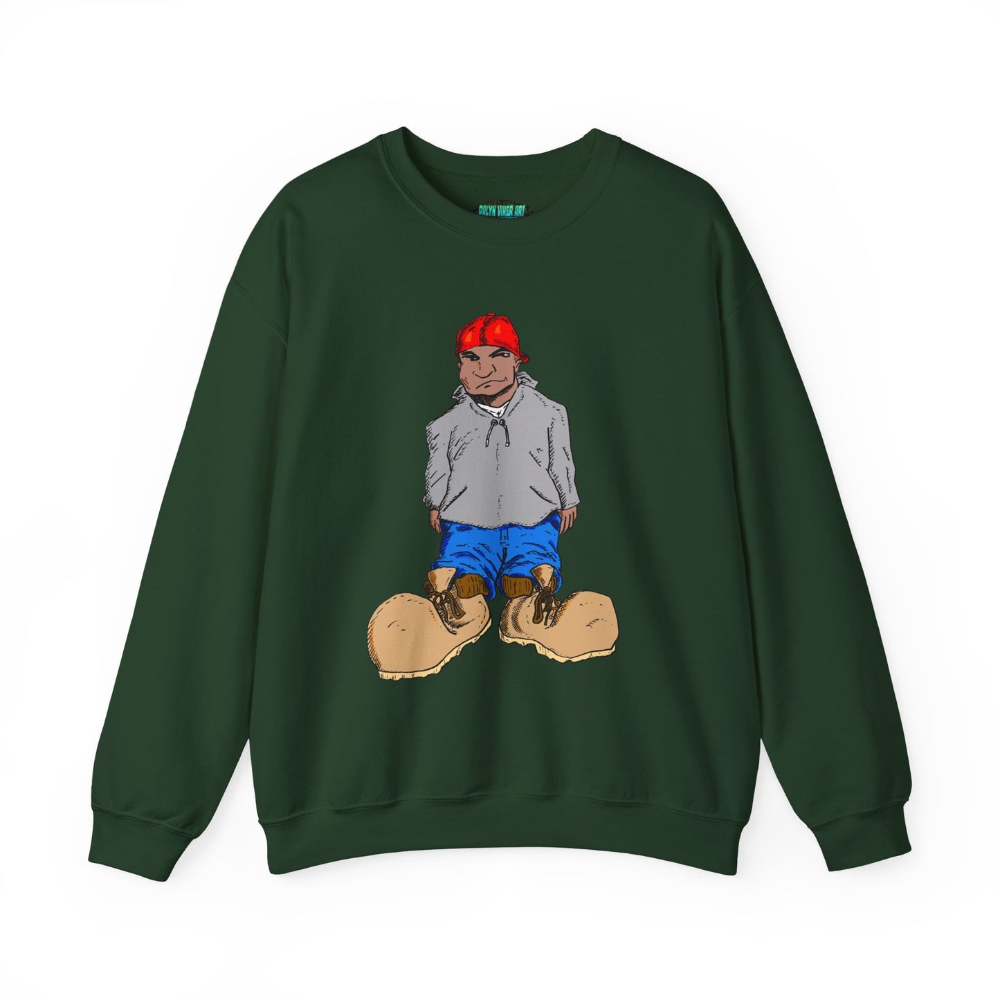 Urban Street Fun Character Boots Art Unisex Crewneck Sweatshirt
