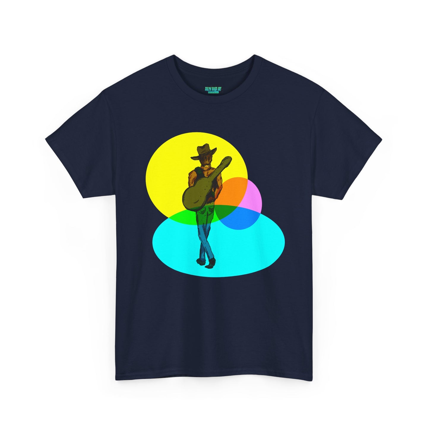 Cowboy Guitar Tee — Colorful Music T‑Shirt