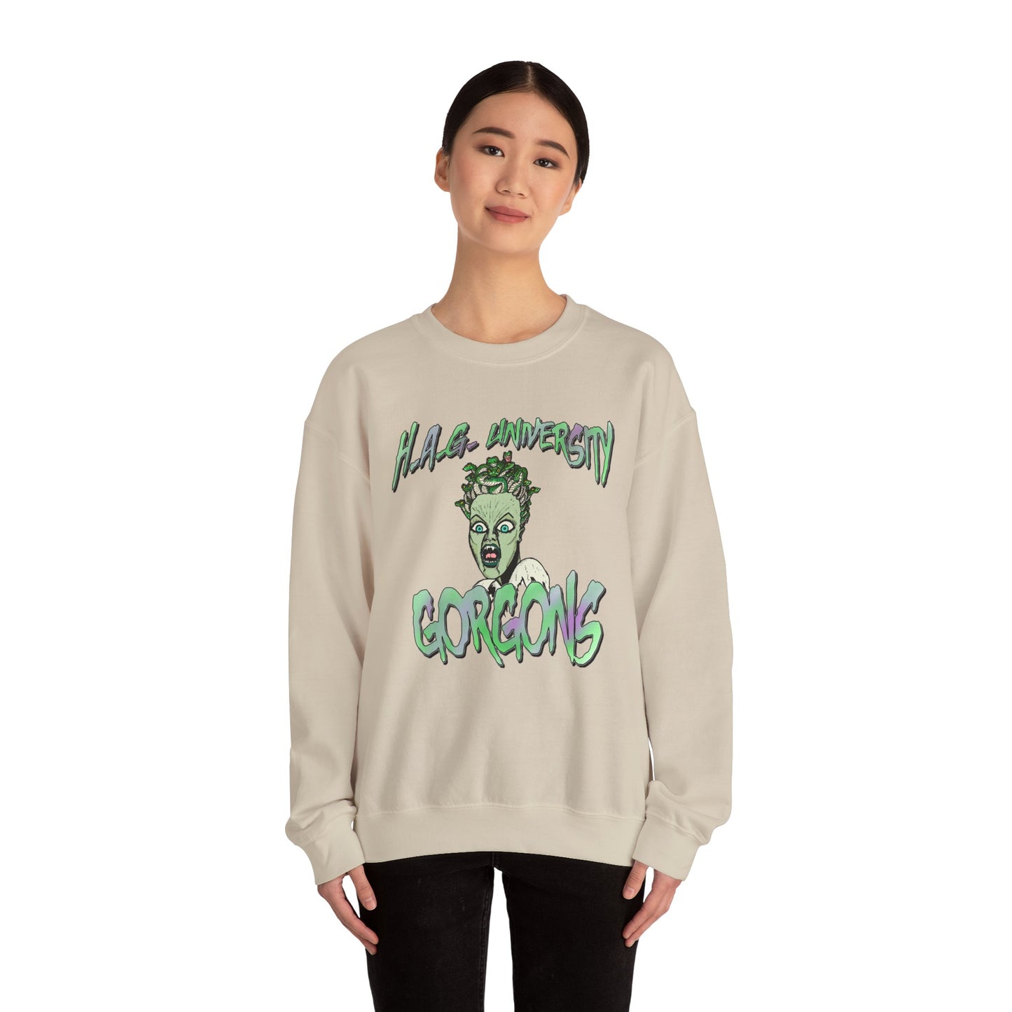 HAG University GORGONS Crewneck Sweatshirt – Unisex Heavy Blend