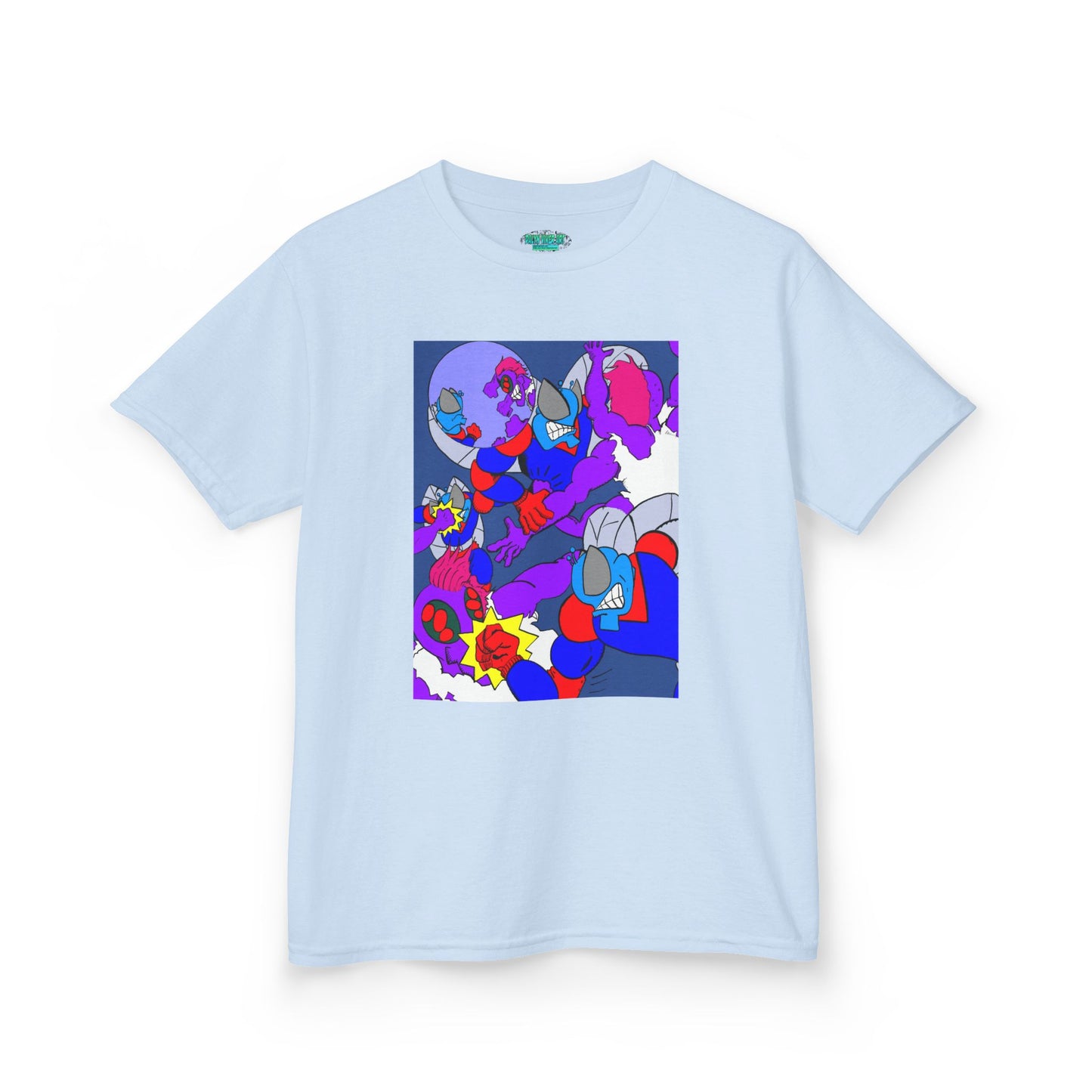The Astounding Astro-Fly vs The Spiders! Colorful Cartoon Kids Heavy Cotton™ Tee - Fun & Playful Design