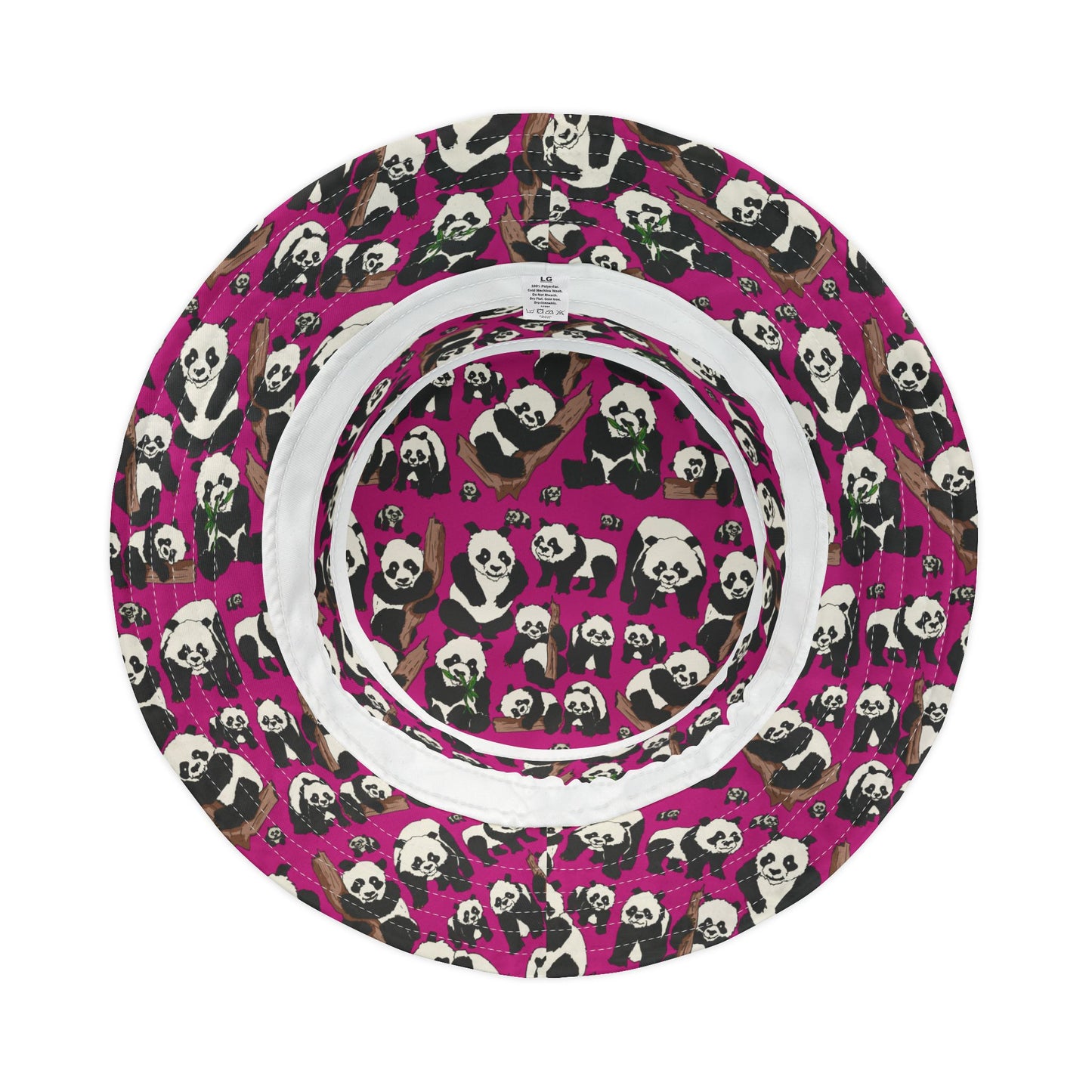 Cute Panda Pattern Bucket Hat, Trendy Summer Accessory, Perfect for Beach Days, Outdoor Festivals, Casual Outings