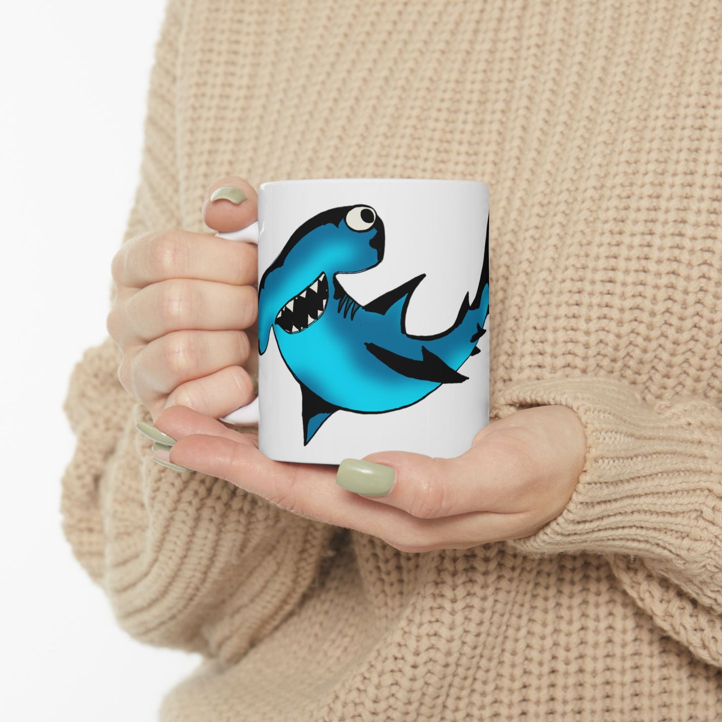Cute Hammerhead Shark Ceramic Mug - Fun Gift for Animal Lovers