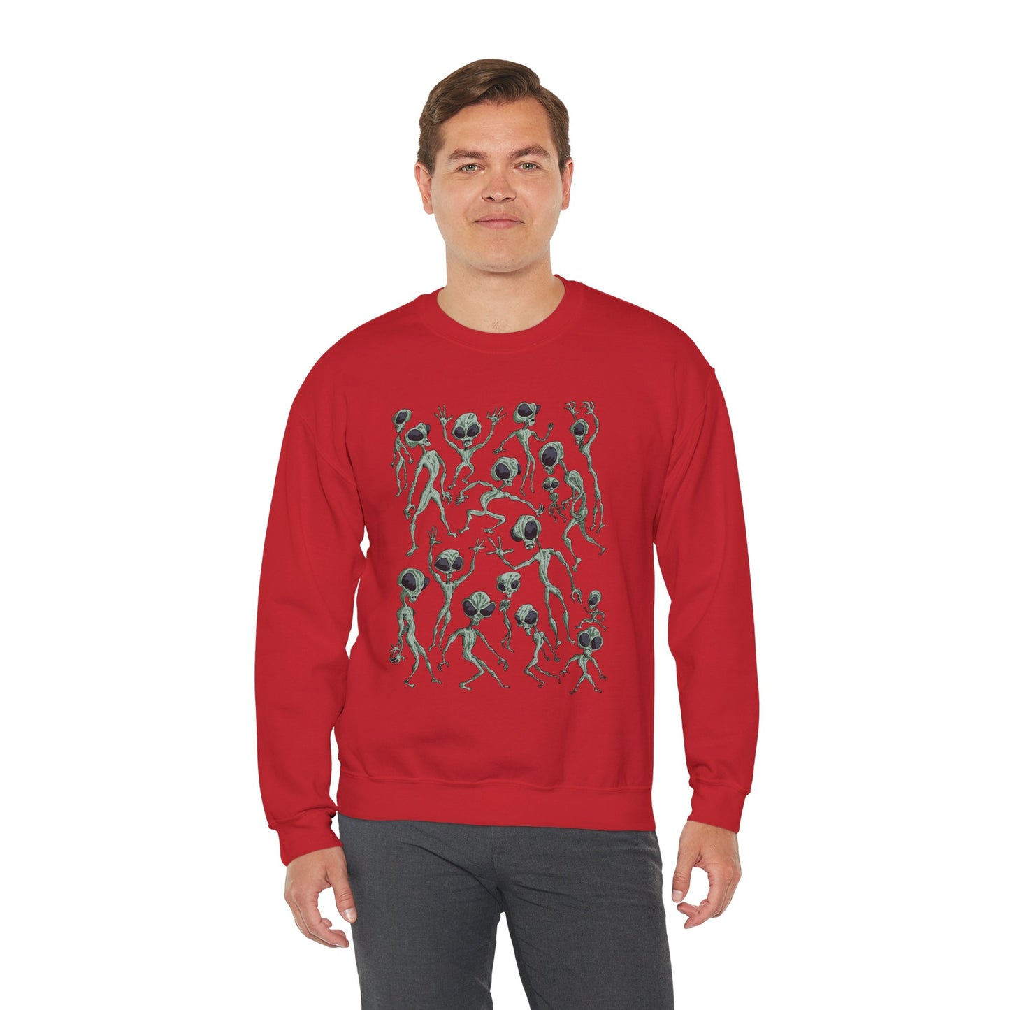 Alien Dance Party Crewneck Sweatshirt – Unisex Heavy Blend