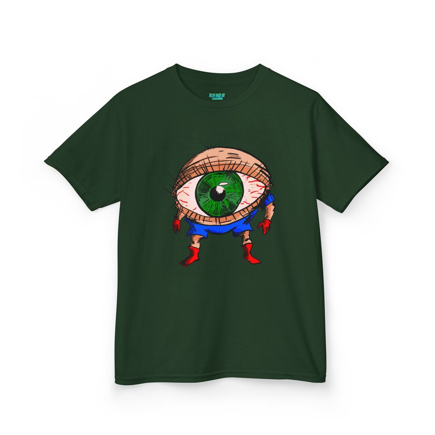 Terrif-EYE-ing Whimsical Kids Heavy Cotton Tee with Eye Design