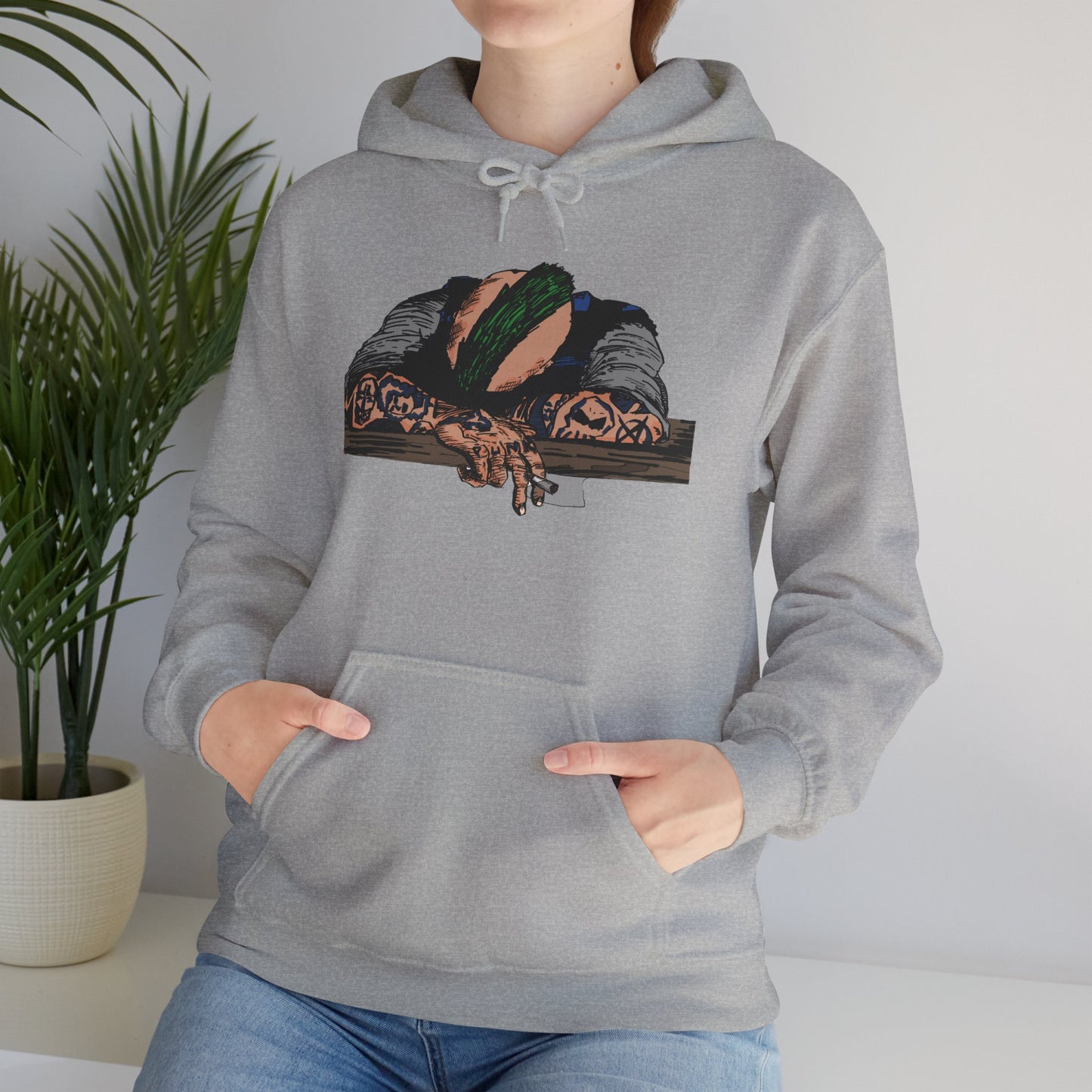 Punk and Done Color Unisex Hooded Sweatshirt, Cozy Streetwear, Unique Gift for Art Lovers, Casual Lounge Wear, Perfect for Fall Fashion