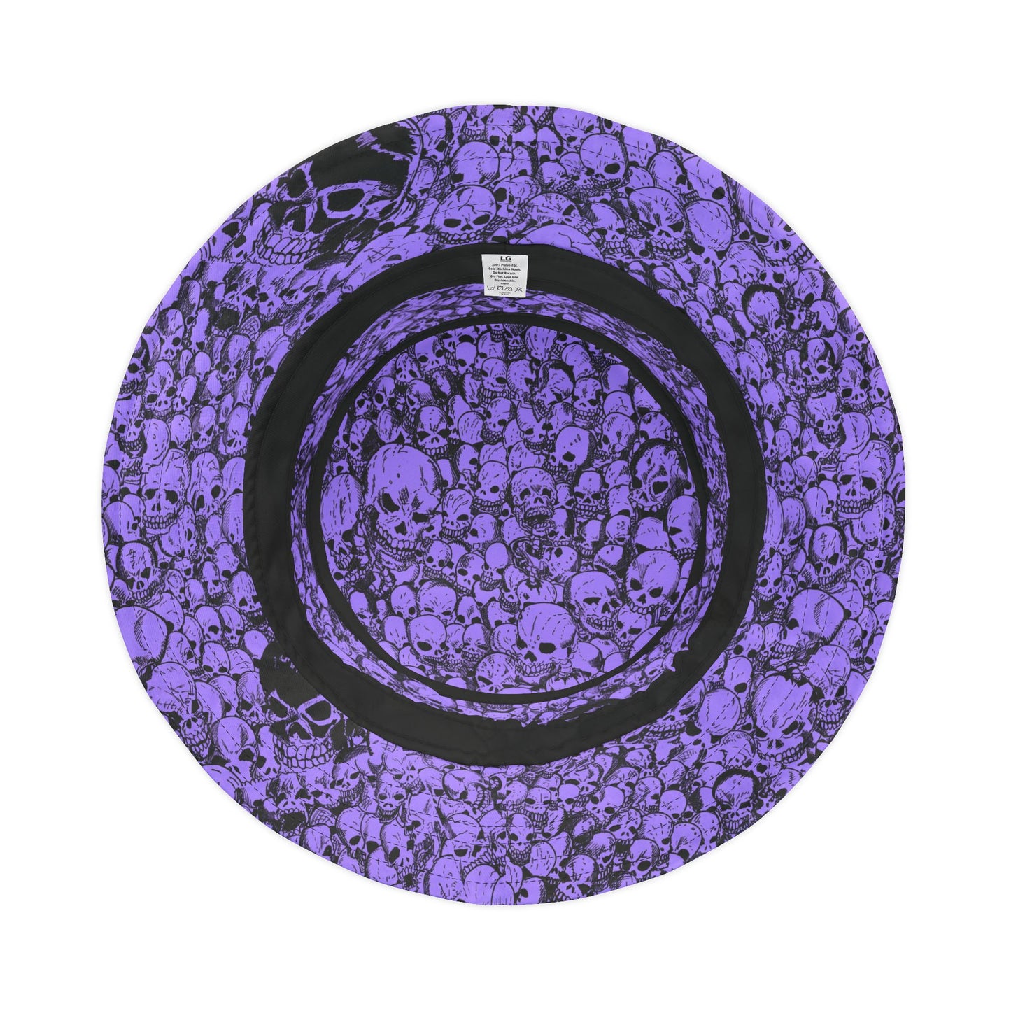 Purple Gathering of Skulls Print Bucket Hat - Edgy Summer Accessory