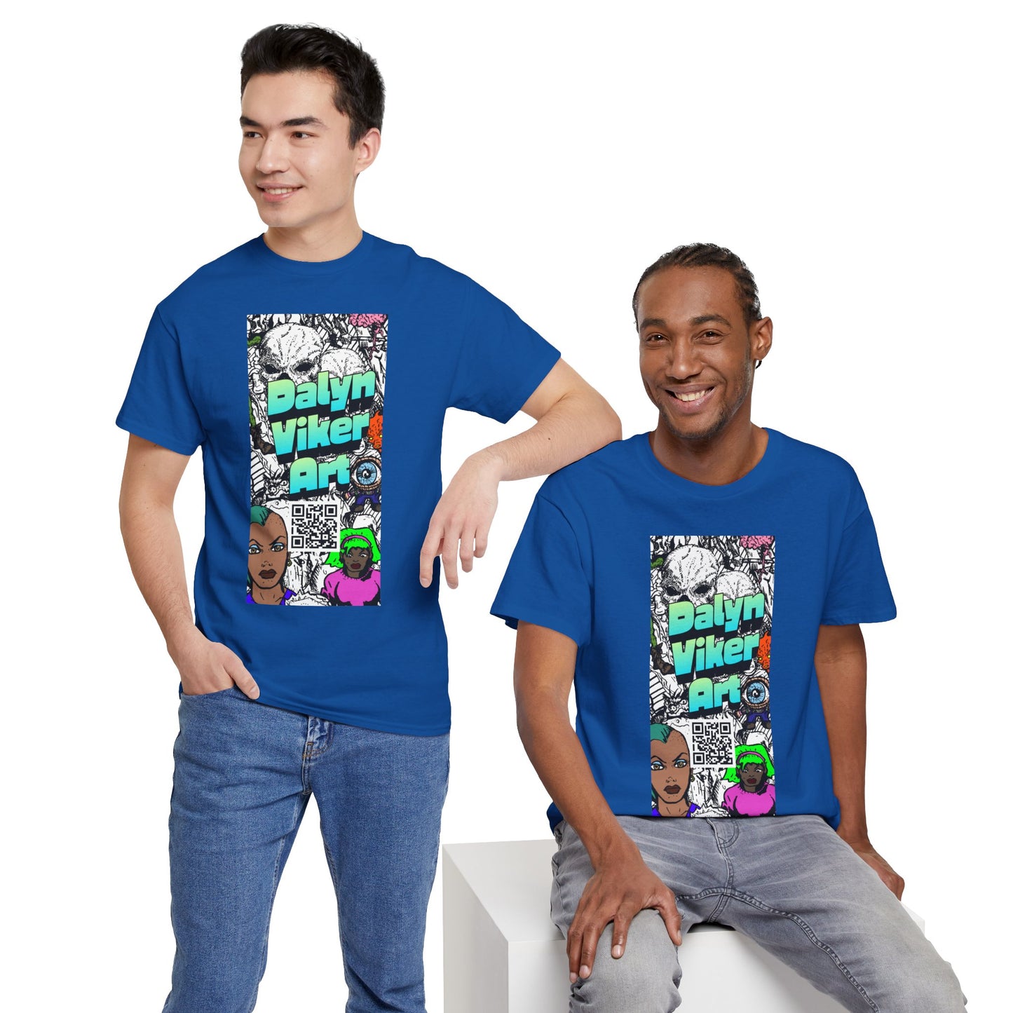 Graphic Art T-Shirt — "Dalyn Viker Art" Vertical Collage Tee