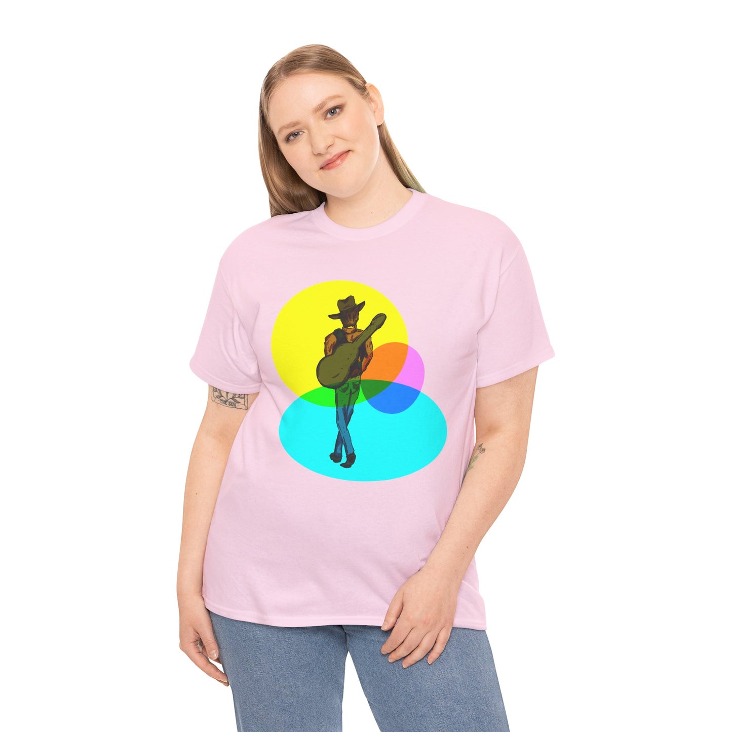 Cowboy Guitar Tee — Colorful Music T‑Shirt